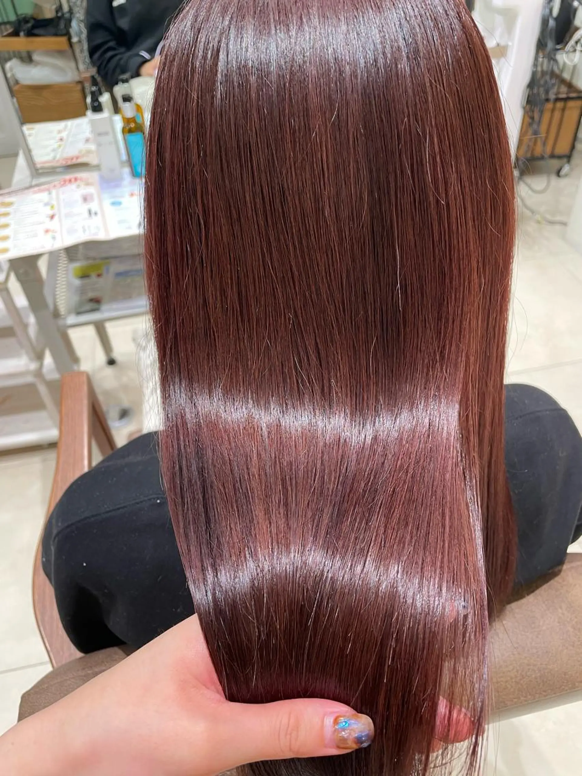 セミロング トリートメント ヘッドスパ 艶カラー🩵中久保 舞優🩵のヘアスタイル