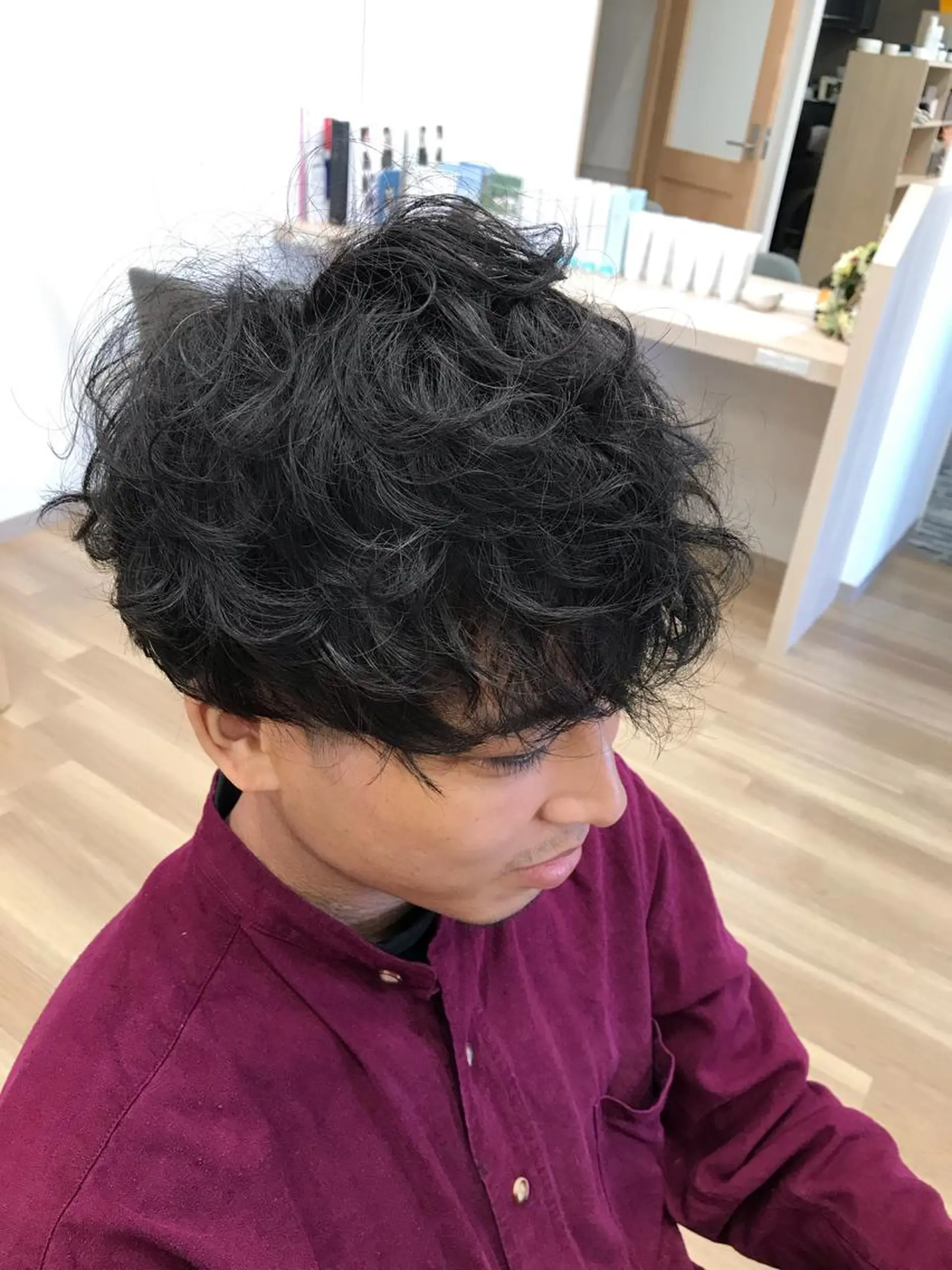 メンズ メンズパーマ波巻き 🌳大森悠登🌳のヘアスタイル