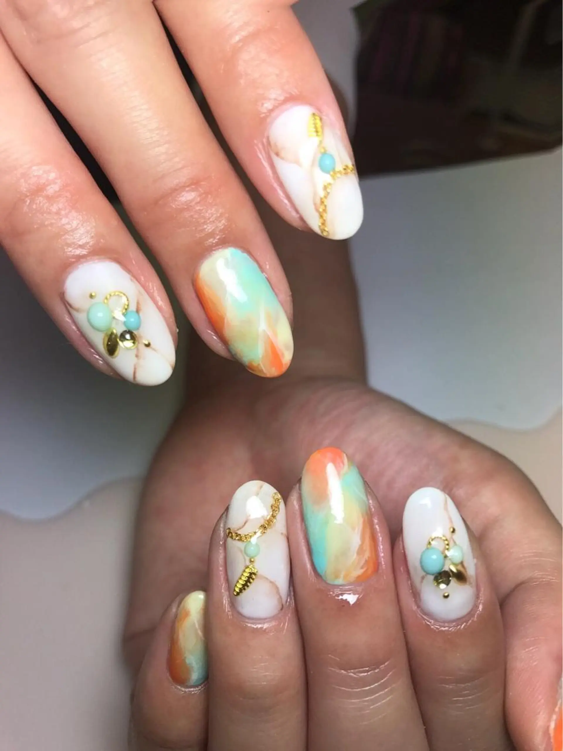 ネイル アートネイル 大理石ネイル(マーブル) Nail cottageのネイルデザイン