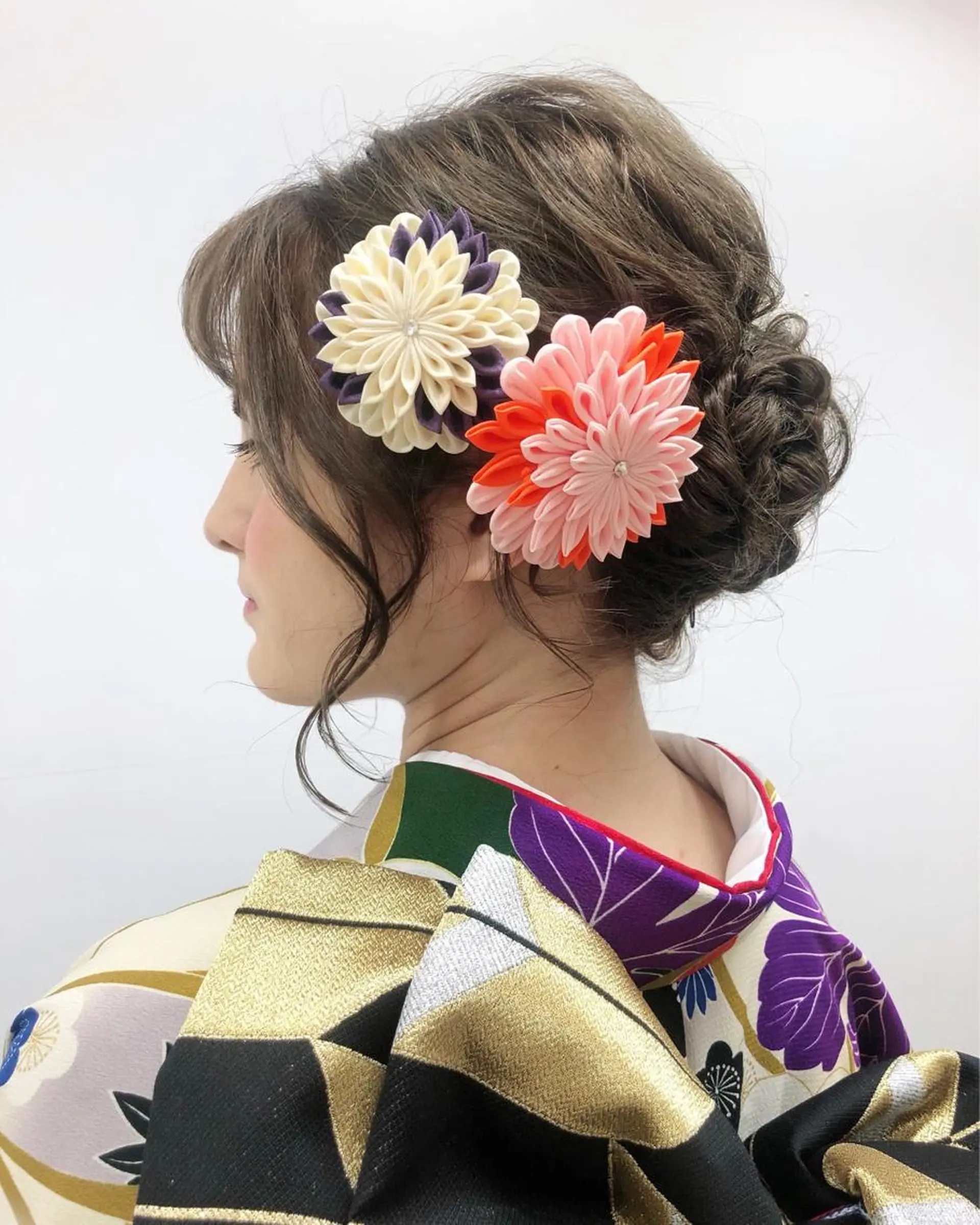 ヘアアレンジ 内田温子大人女性 ハイライト、ボブのヘアスタイル