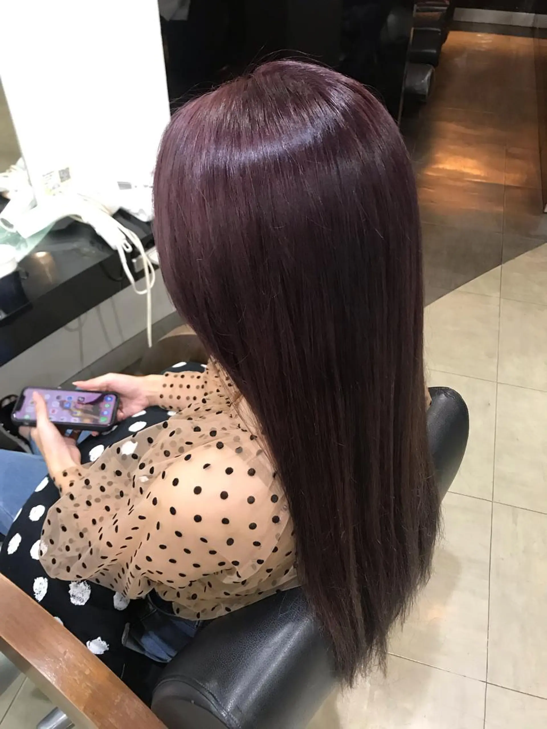 ロング カラー ヘアアレンジ ピンクカラー バイオレットカラー トリートメント DISCOHAIRsanc（ルジャルダン町田）所属・烏山 達也のヘアスタイル