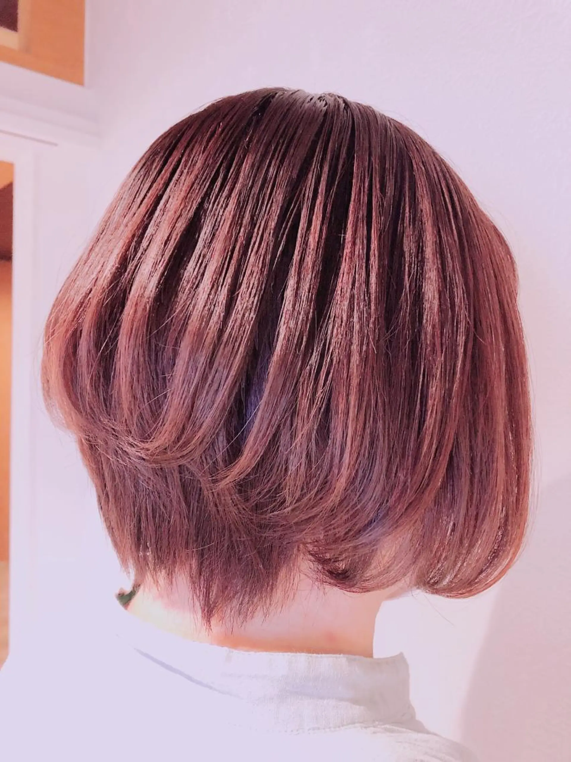 ショート カラー ベージュカラー ピンクカラー ピンクベージュ サロンドユウ こはるのヘアスタイル