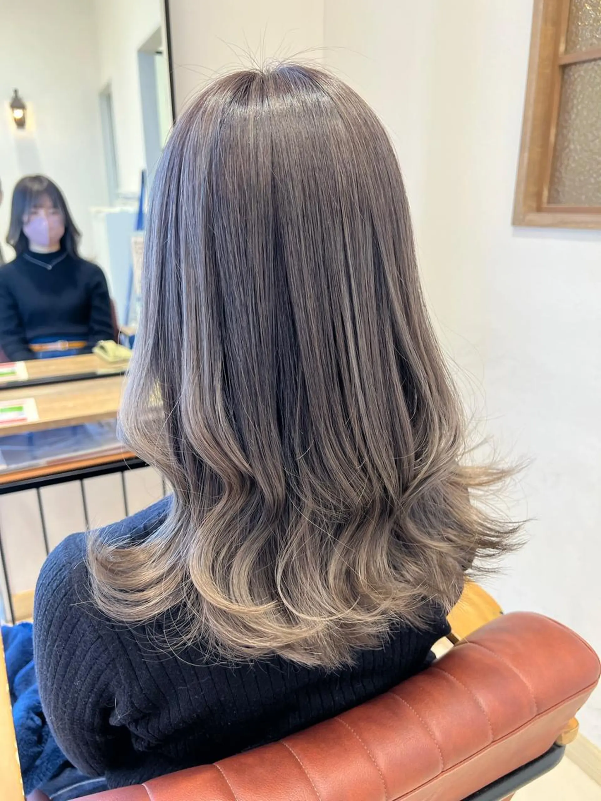 ミディアム カラー バレイヤージュ 髪質改善 レイヤーカット ヘアカラー 髪質改善カラーリスト /根本雄貴のヘアスタイル