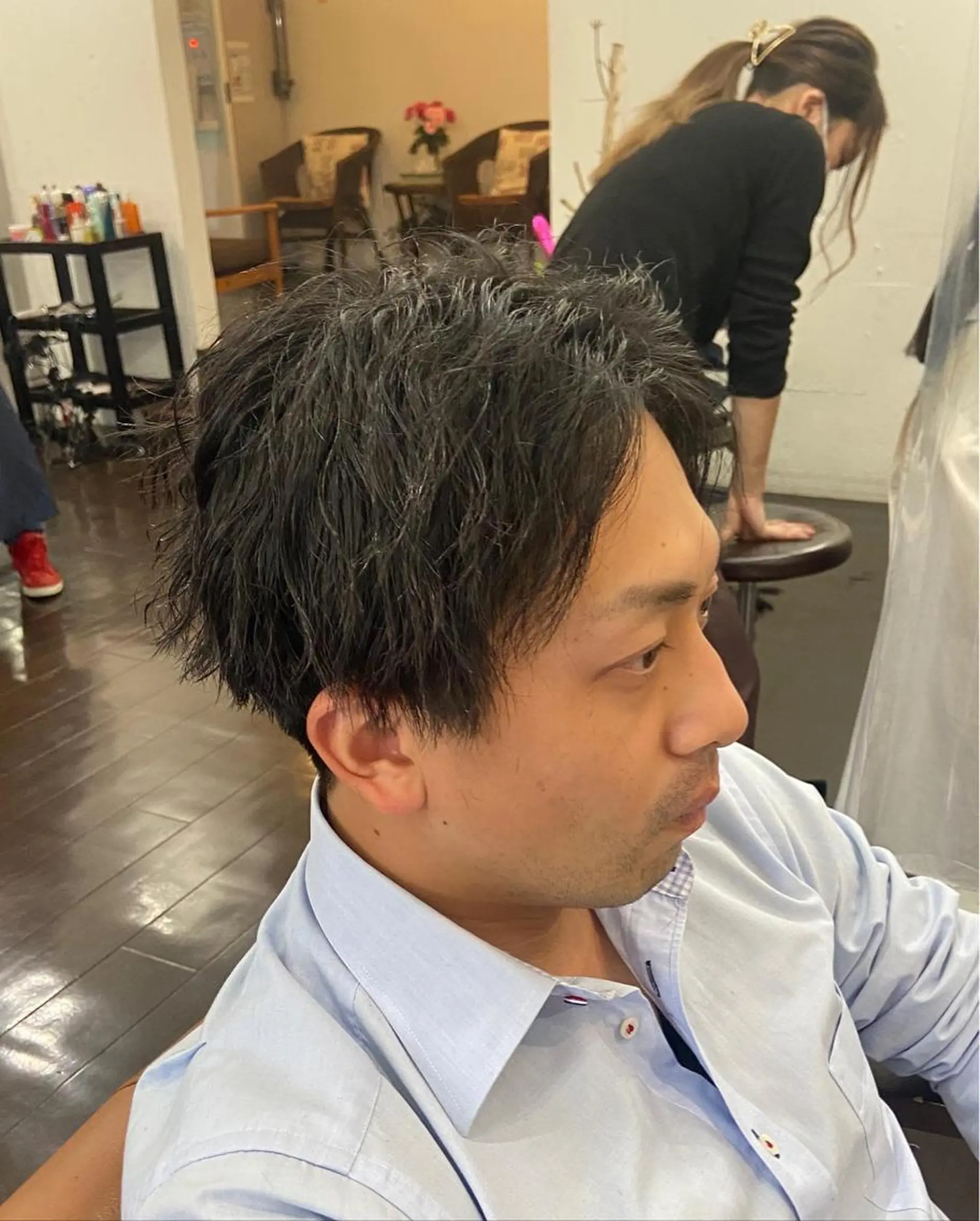 ショート カラー パーマ ヘアアレンジ メンズ キッズ ネイル マツエク・マツパ アイブロウ マッシュ 刈り上げ メンズアイブロウ メンズネイル times salon名駅所属・久木原 ゆりのヘアスタイル