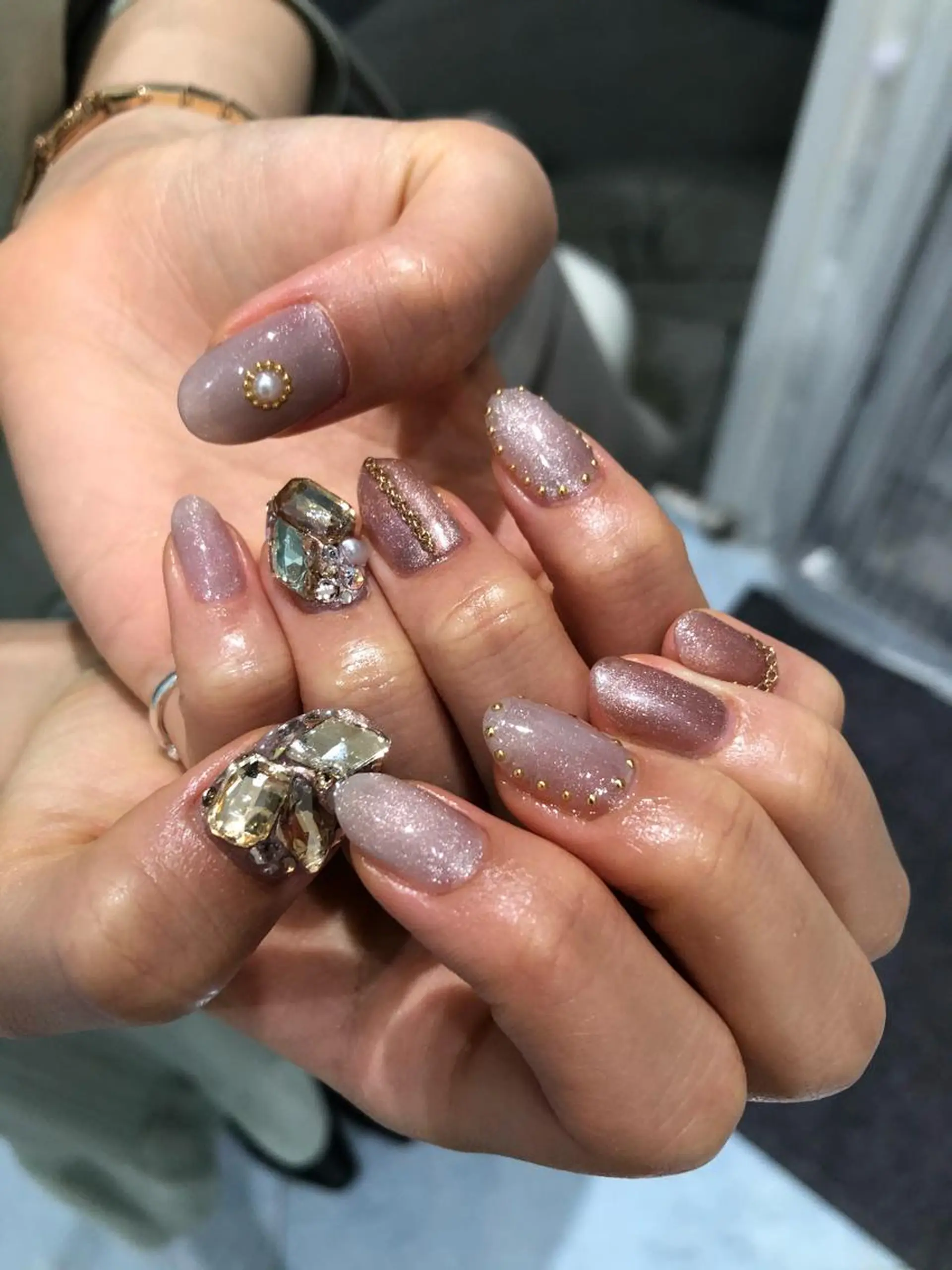 ネイル マグネットネイル ストーンネイル shimizu yuuのネイルデザイン