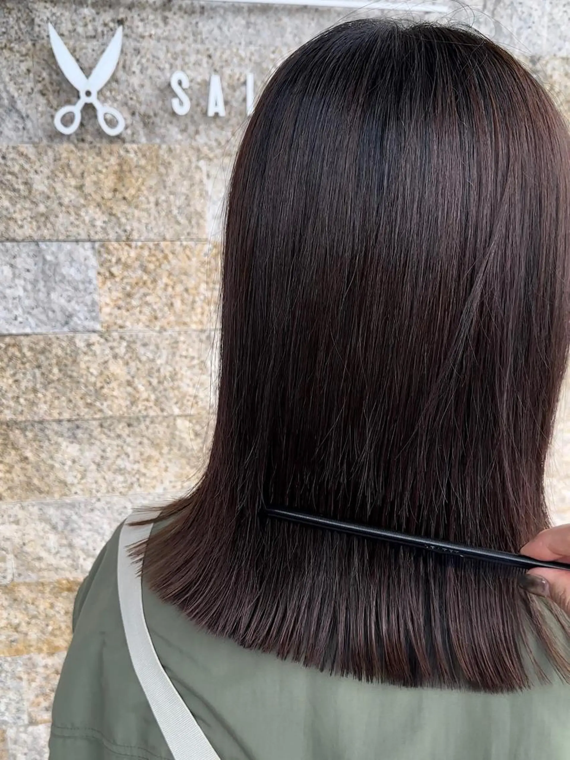 ミディアム カラー recipe 黒木 彩那のヘアスタイル