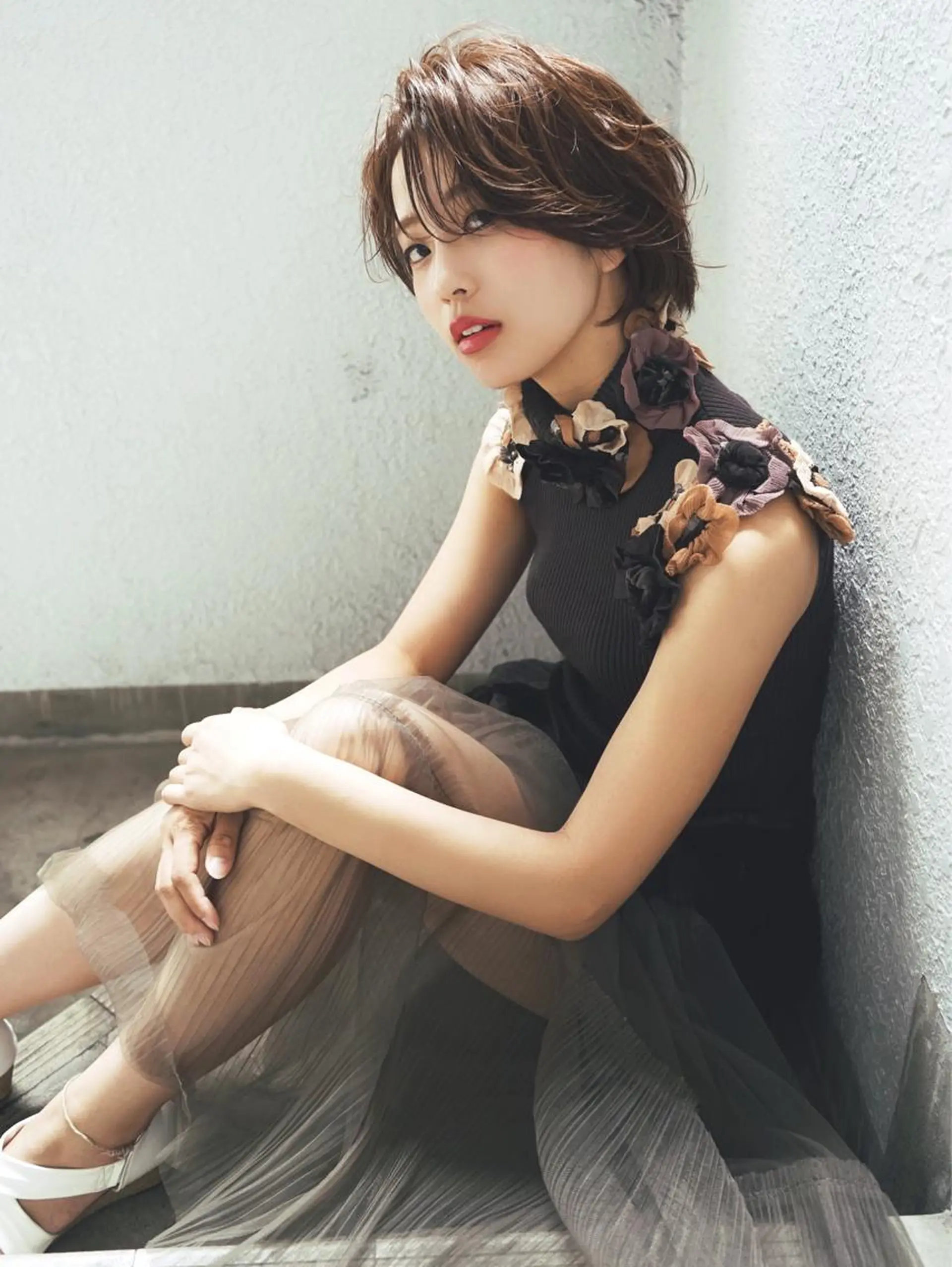 ショート カラー パーマ ショートヘア 花井 啓好のヘアスタイル