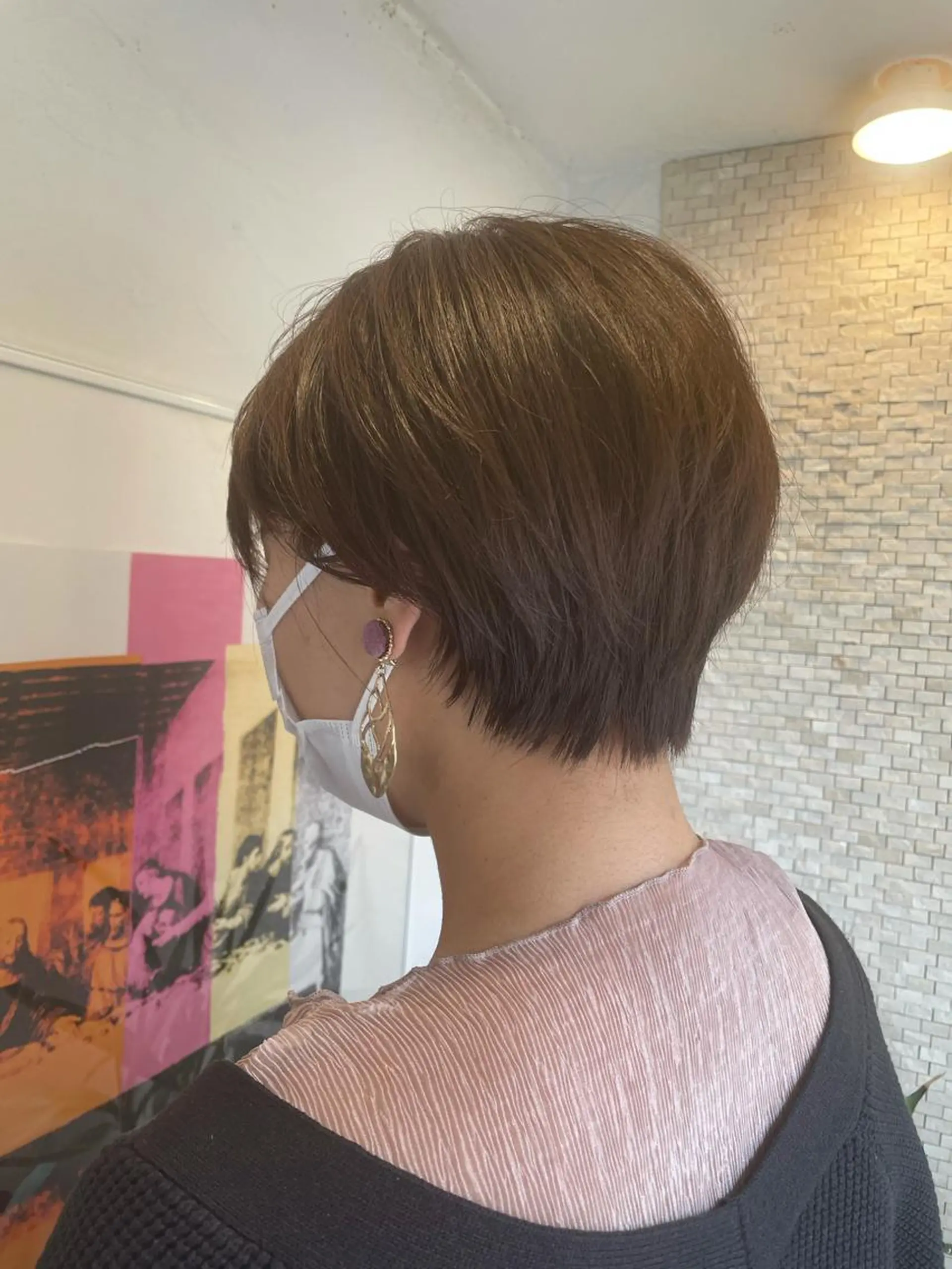 ショート カラー イルミナカラー カット ヘアカラー トリートメント ショート/韓国ヘア Moto✂︎のヘアスタイル