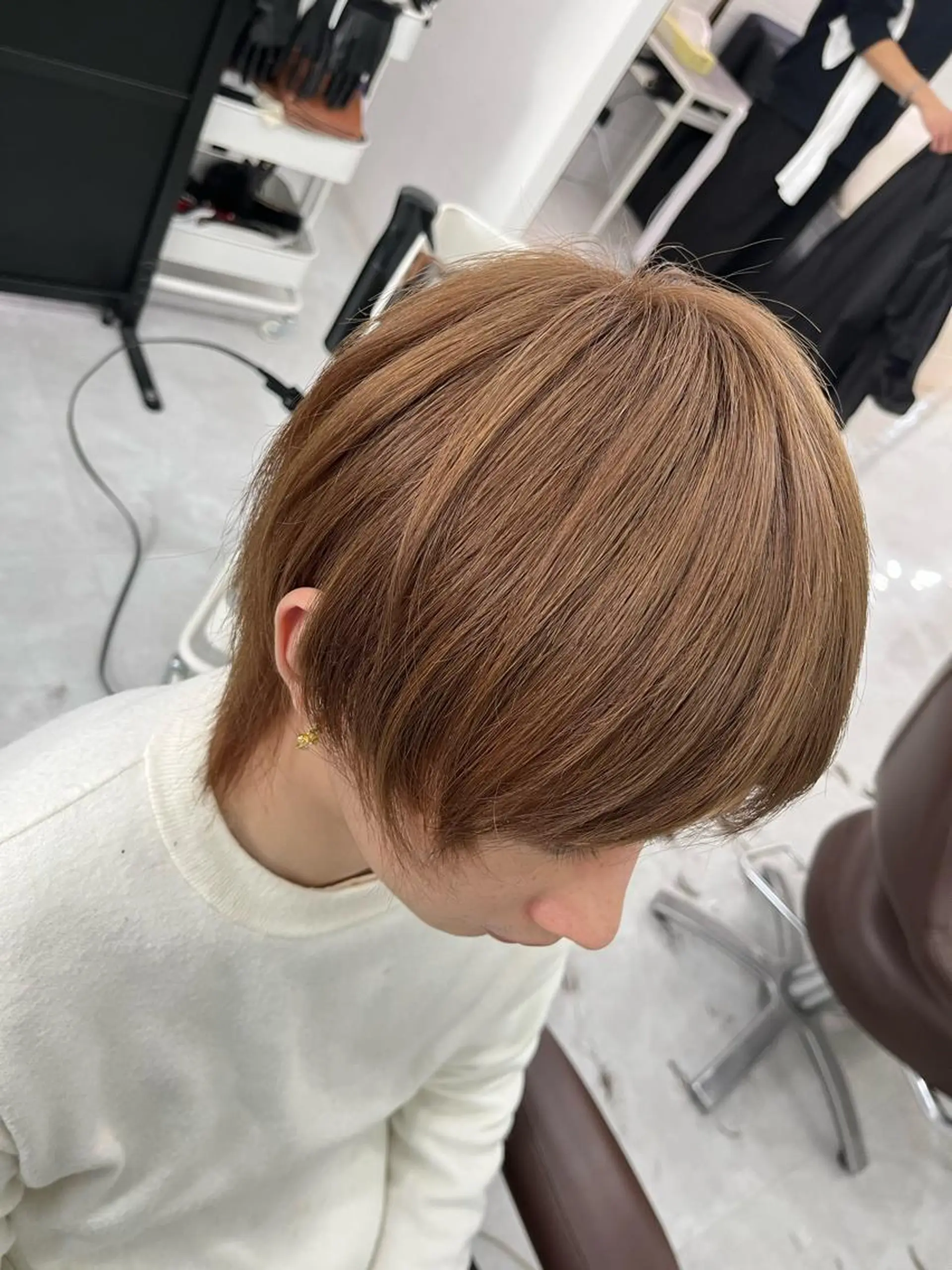 カラー メンズ ブラウンカラー メンズカットカラー 心斎橋/松平和樹のヘアスタイル