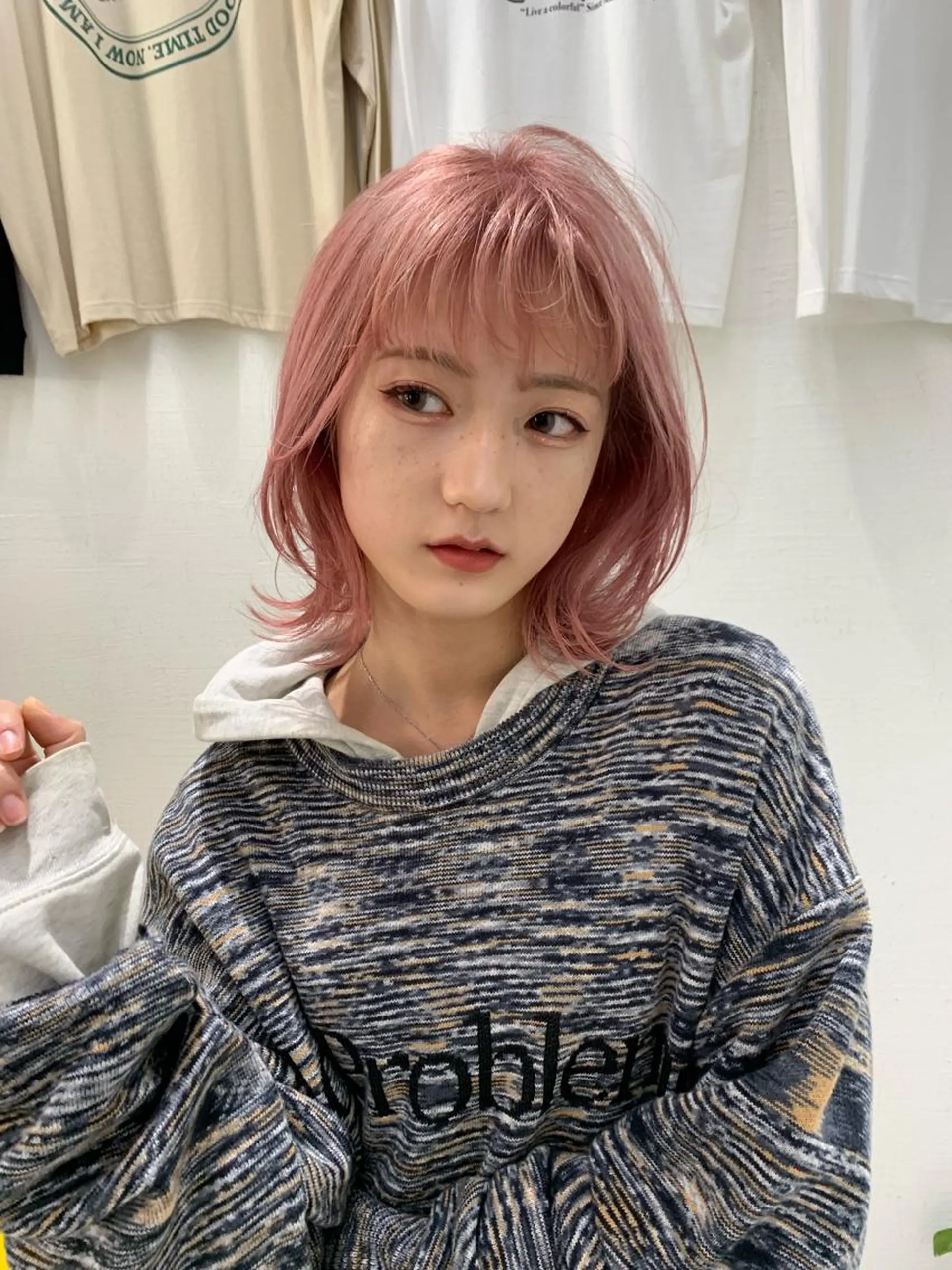 ショート 切りっぱなしボブ ボブ 卒業式ヘアセット🎀 ヘアアレンジのヘアスタイル