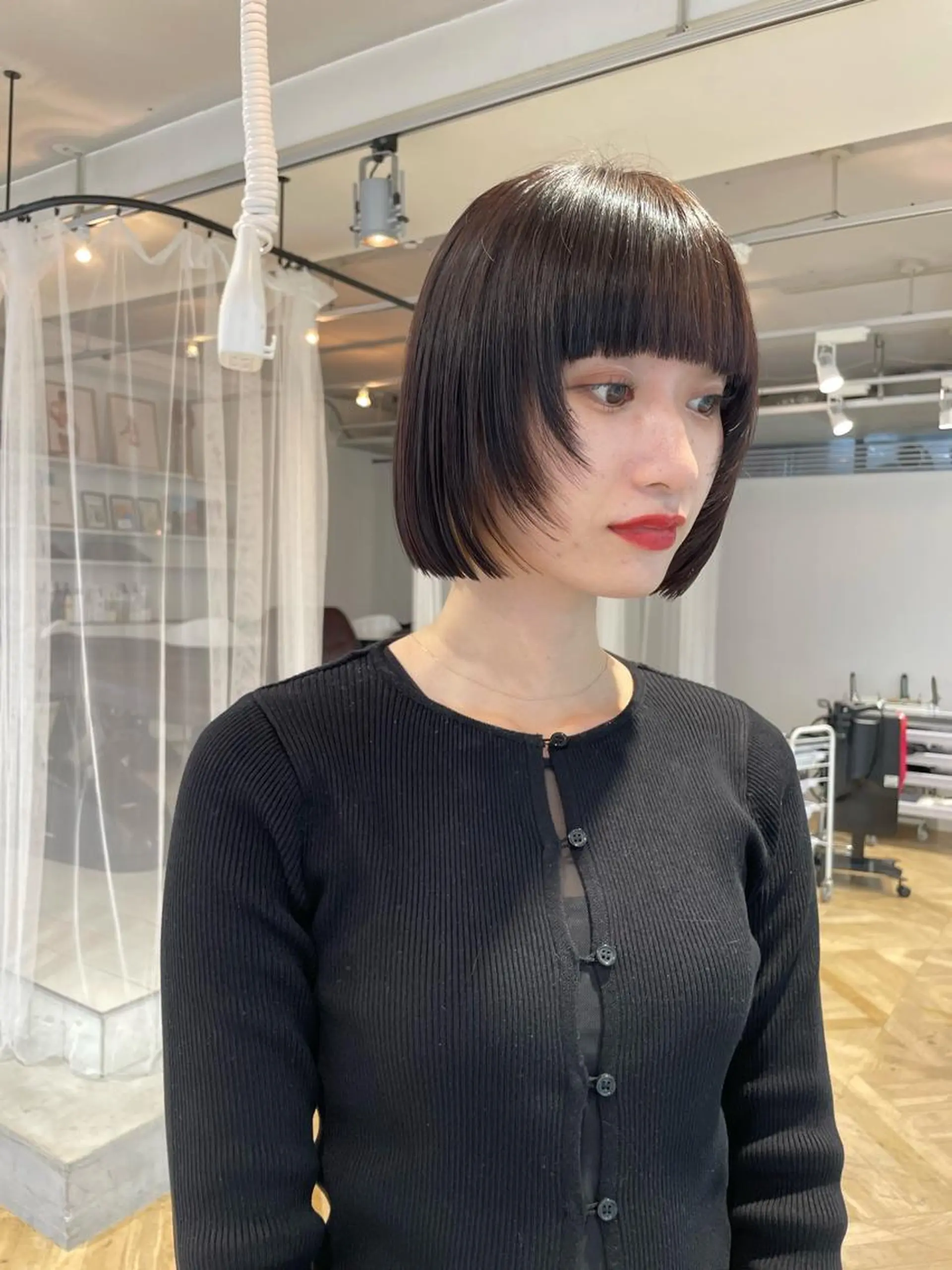 ショート ボブレイヤー ボブ レイヤーカット 舟越 小百合のヘアスタイル