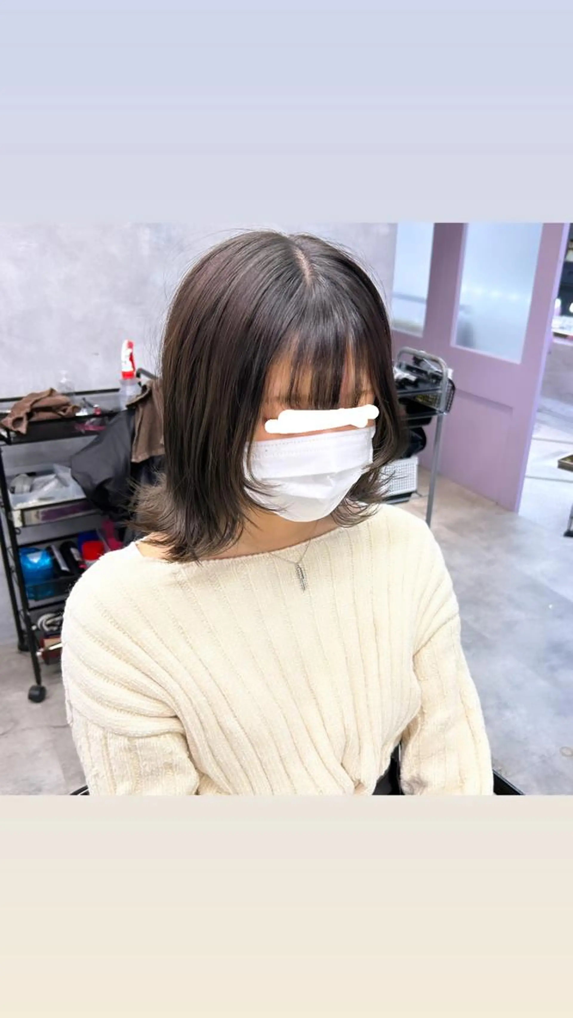 ミディアム ウルフカット 縮毛矯正・髪質改善 特化 出納 直起のヘアスタイル