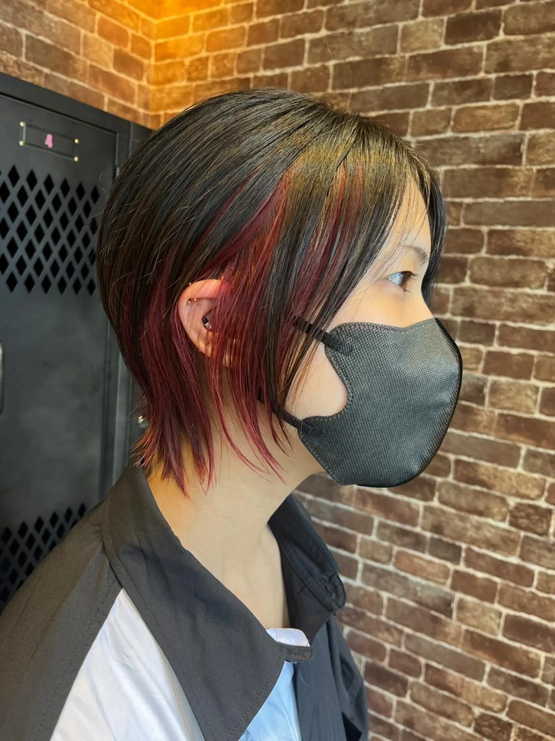 ショート カラー パーマ ヘアアレンジ メンズ キッズ ネイル マツエク・マツパ アイブロウ メンズパーマ ブラウンカラー ケアカラー 透明感カラー ピンクカラー 久木原 ゆりのヘアスタイル