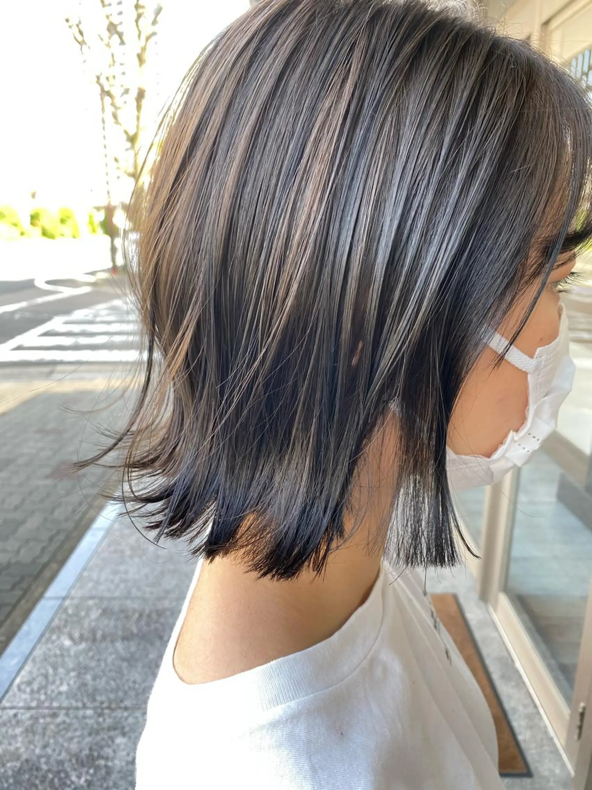 ショート カラー 切りっぱなしボブ ボブ カット ヘアカラー トリートメント 日比 貴大/ minim hairのヘアスタイル