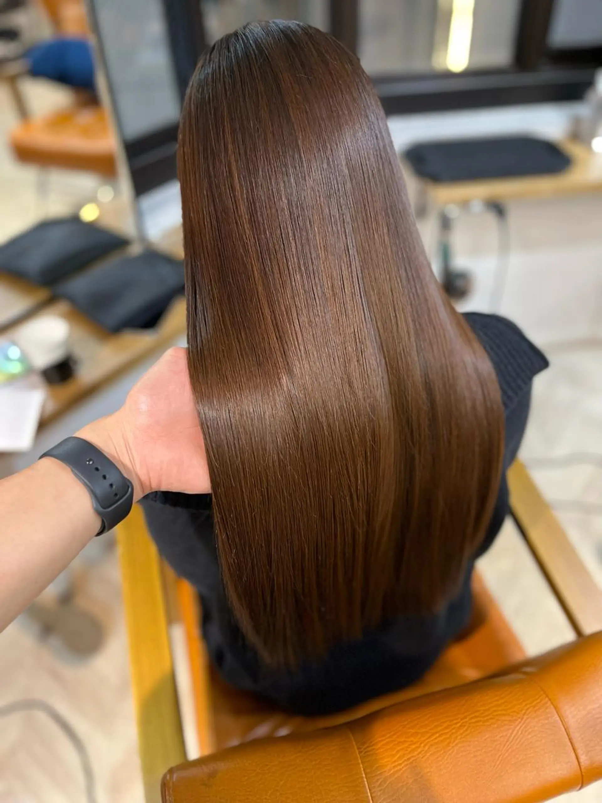 ロング カット ヘアカラー ✨️極艶髪質改善✖️ クロスパーマ✨のヘアスタイル