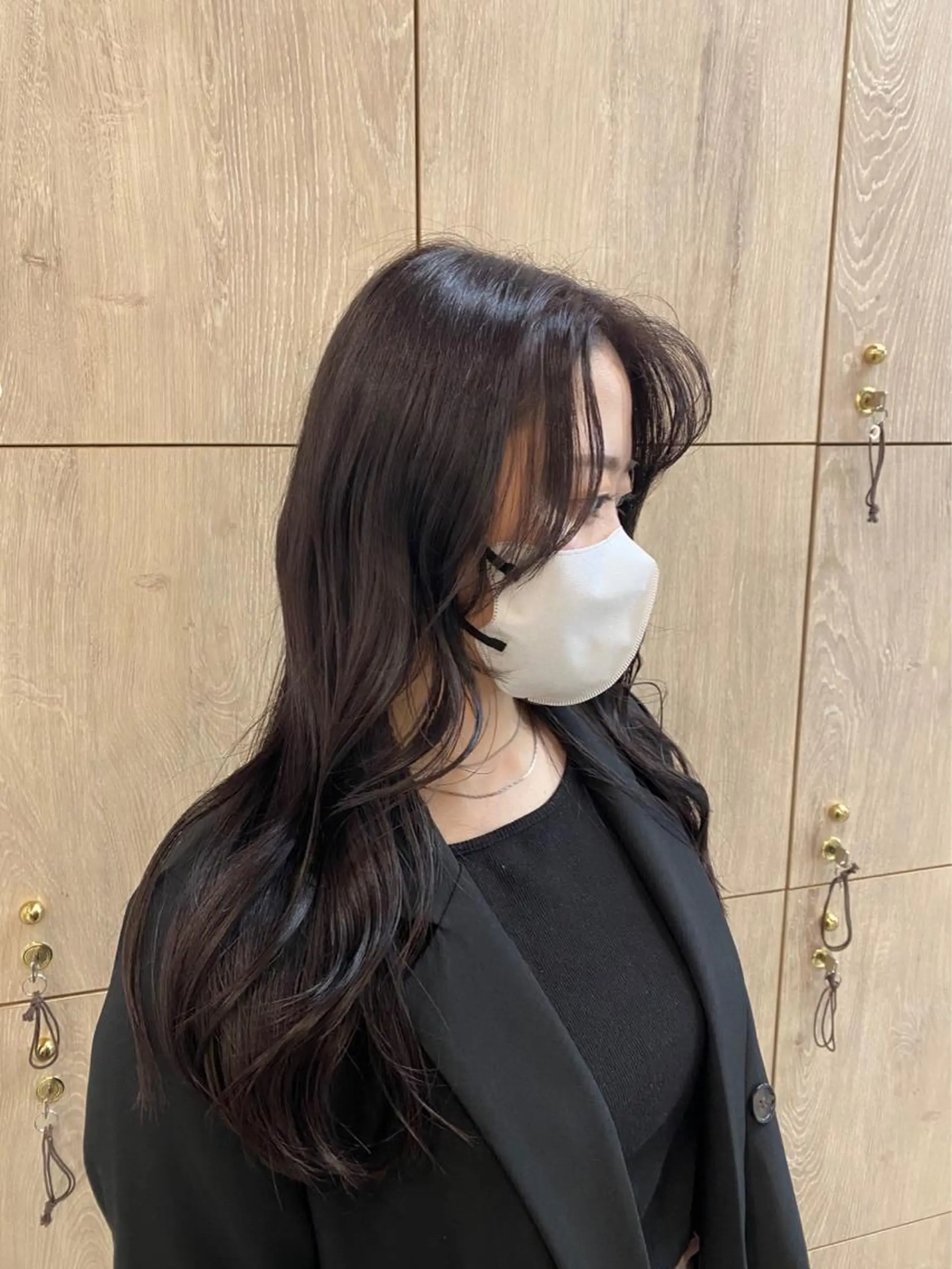 ロング レイヤーカット カット ヘアカラー sanae /透明感カラーのヘアスタイル