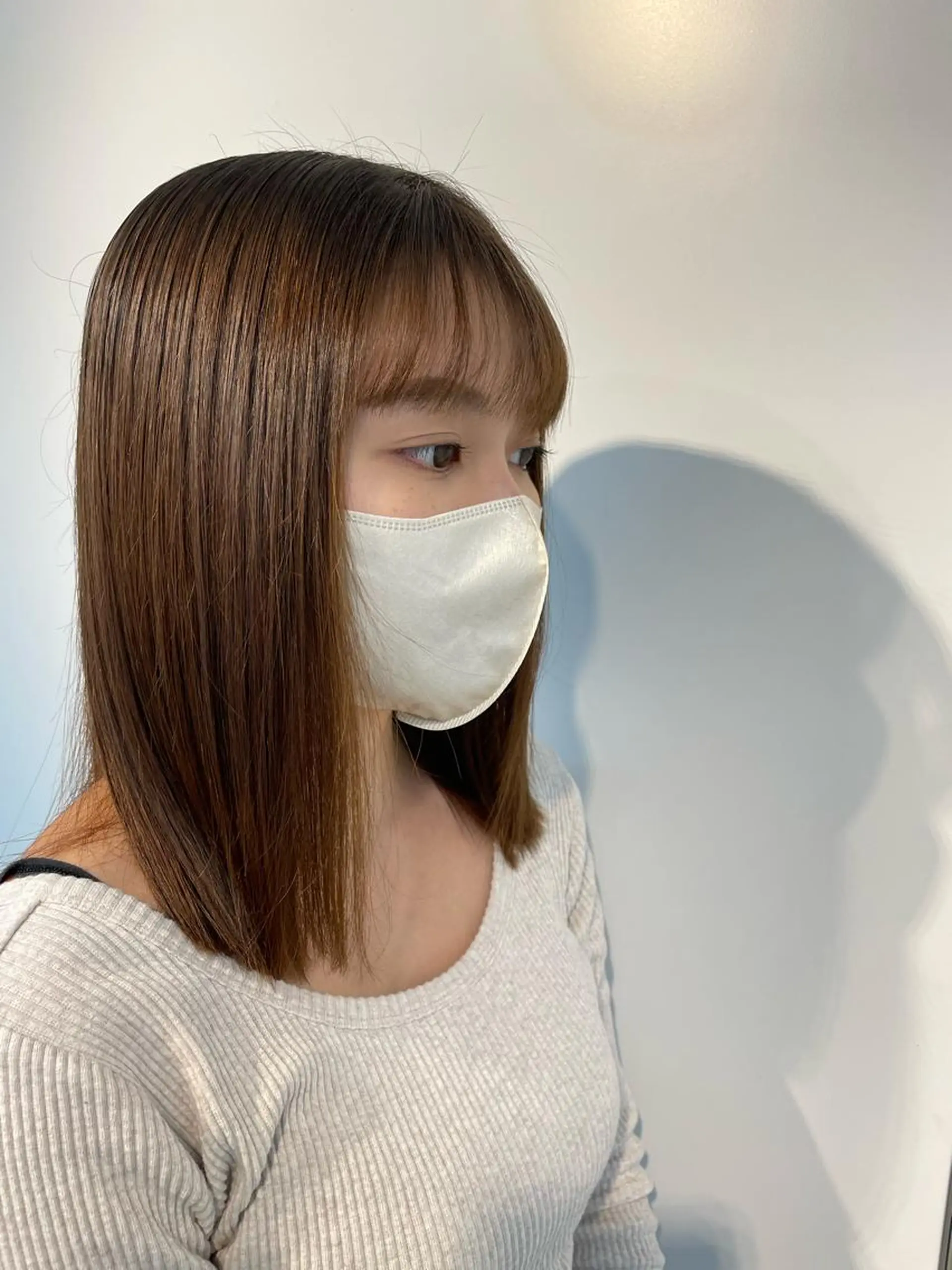 セミロング 🐬脱白髪染めカラー 清水大世🐬のヘアスタイル