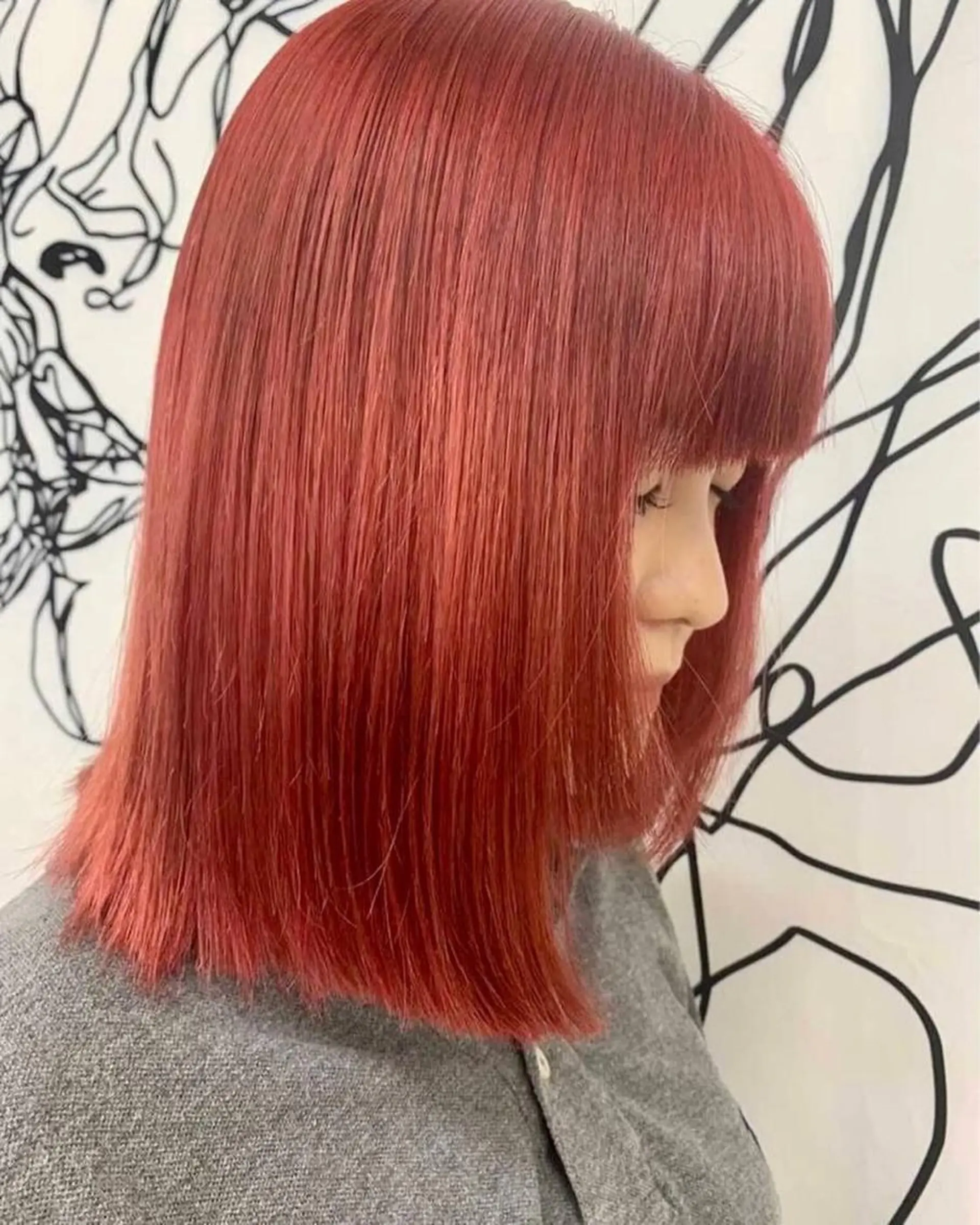 ミディアム カット ヘアカラー 田中 翔隆のヘアスタイル