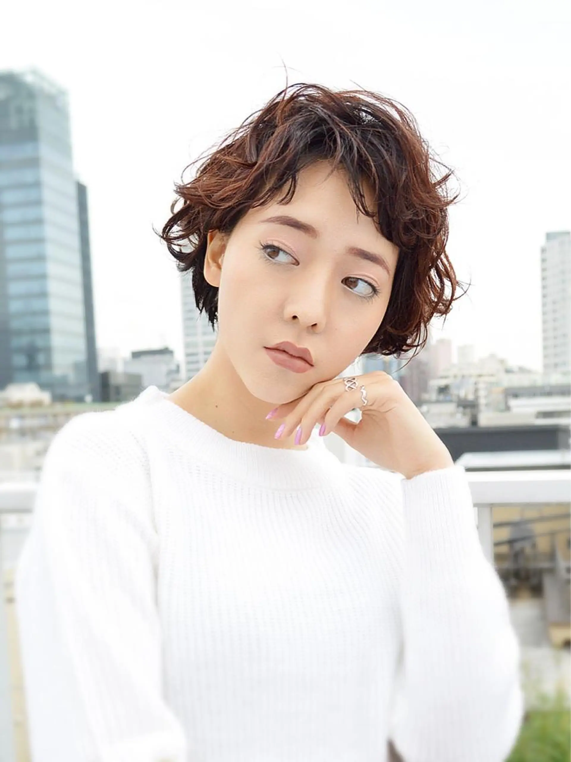 ショート カラー パーマ 小顔ショート✁ ⁂Yukari⁂のヘアスタイル