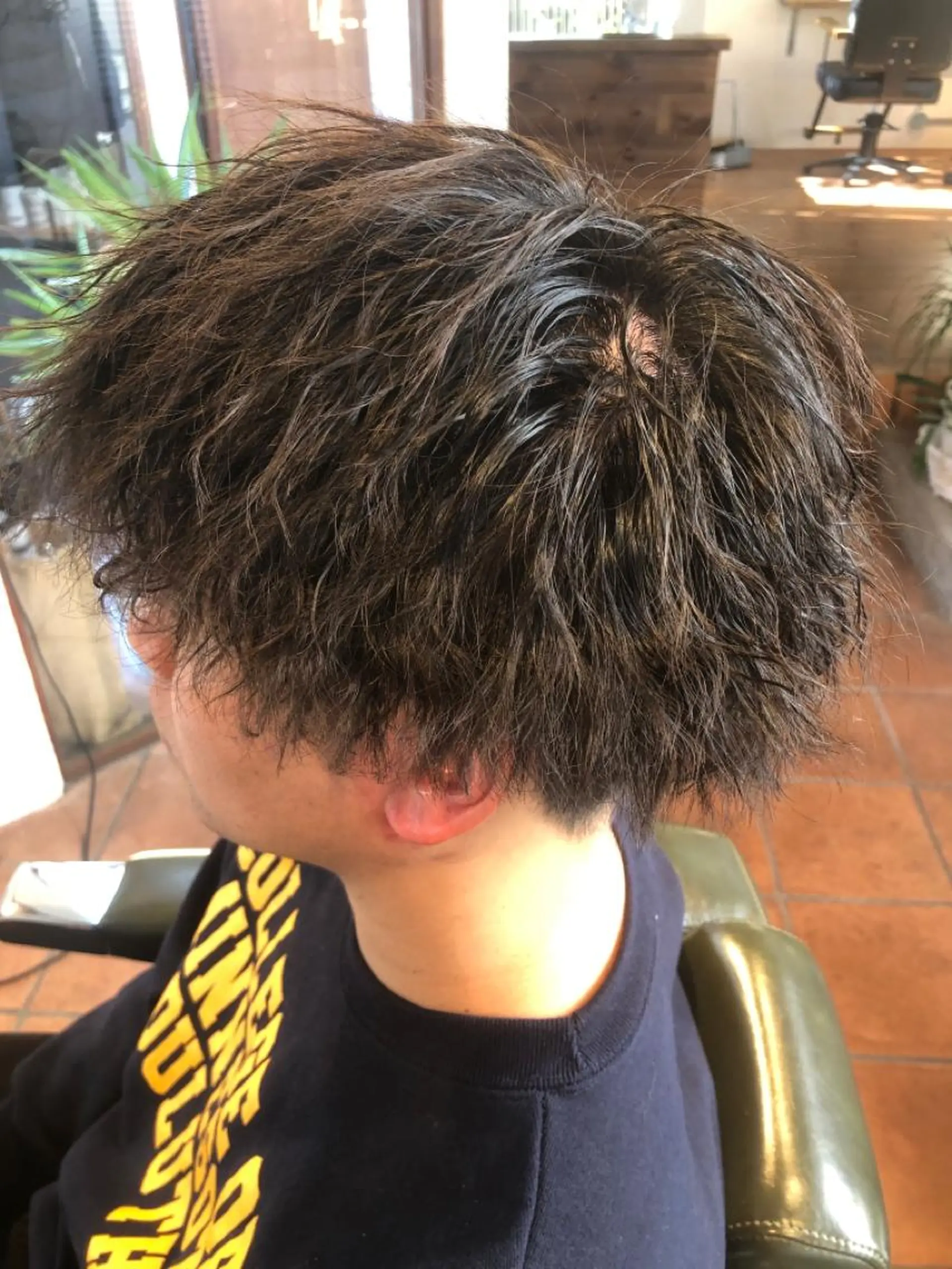 ショート パーマ メンズ カット パーマ 冨士川 英樹のヘアスタイル