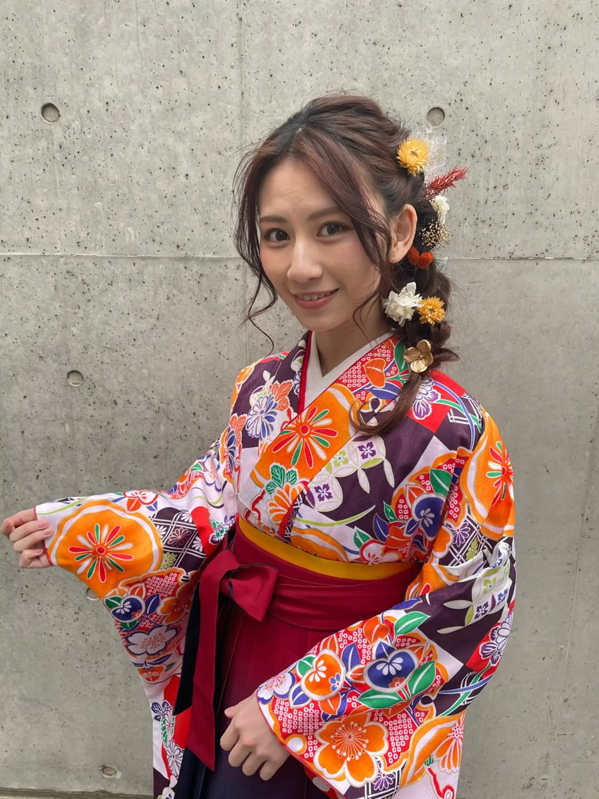 ロング 卒業式のヘアスタイル ヘアセット 🦋透明感 艶カラー Rie🦋のヘアスタイル