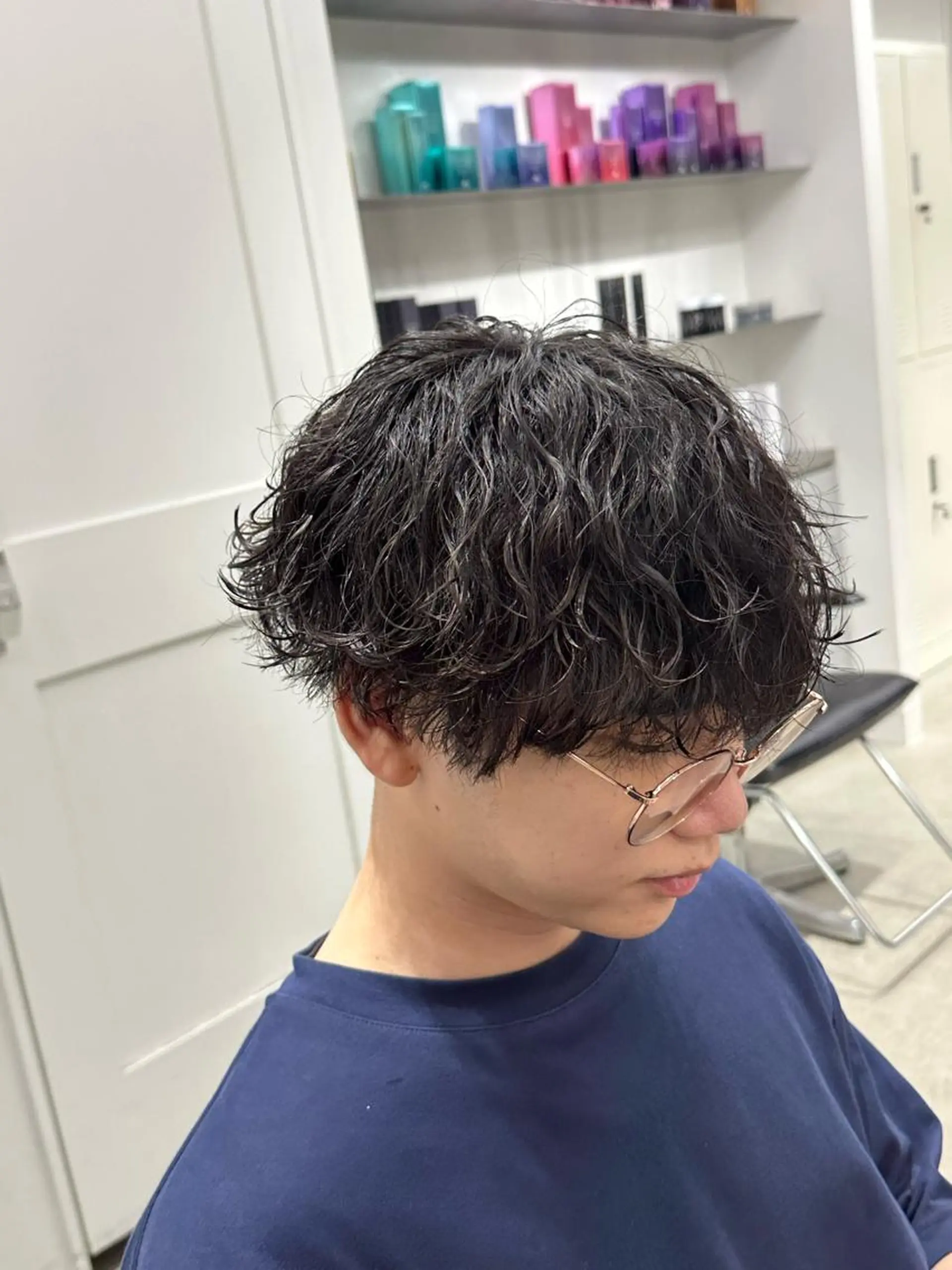 ショート パーマ メンズ メンズパーマ 波巻きパーマ SENTA✨メンズ パーマ✨fifth栄のヘアスタイル