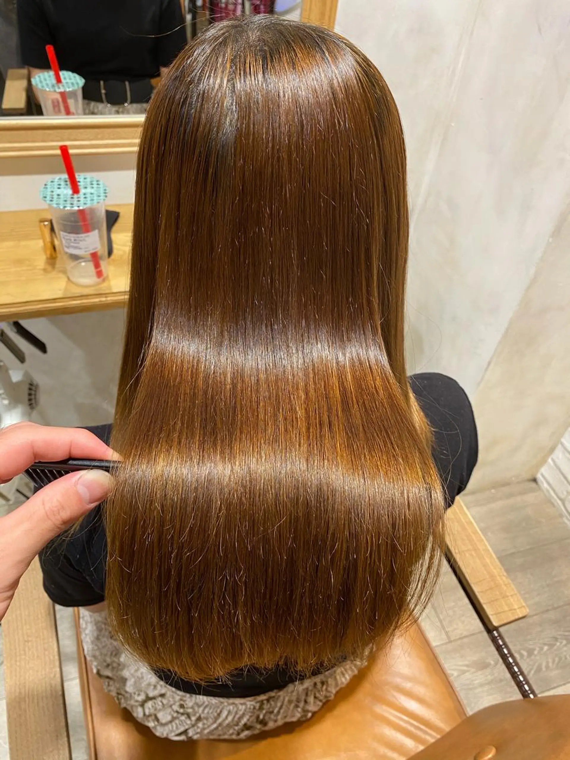 ロング カラー パーマ メンズ 縮毛矯正 Keshiki大名 安部 真輝のヘアスタイル