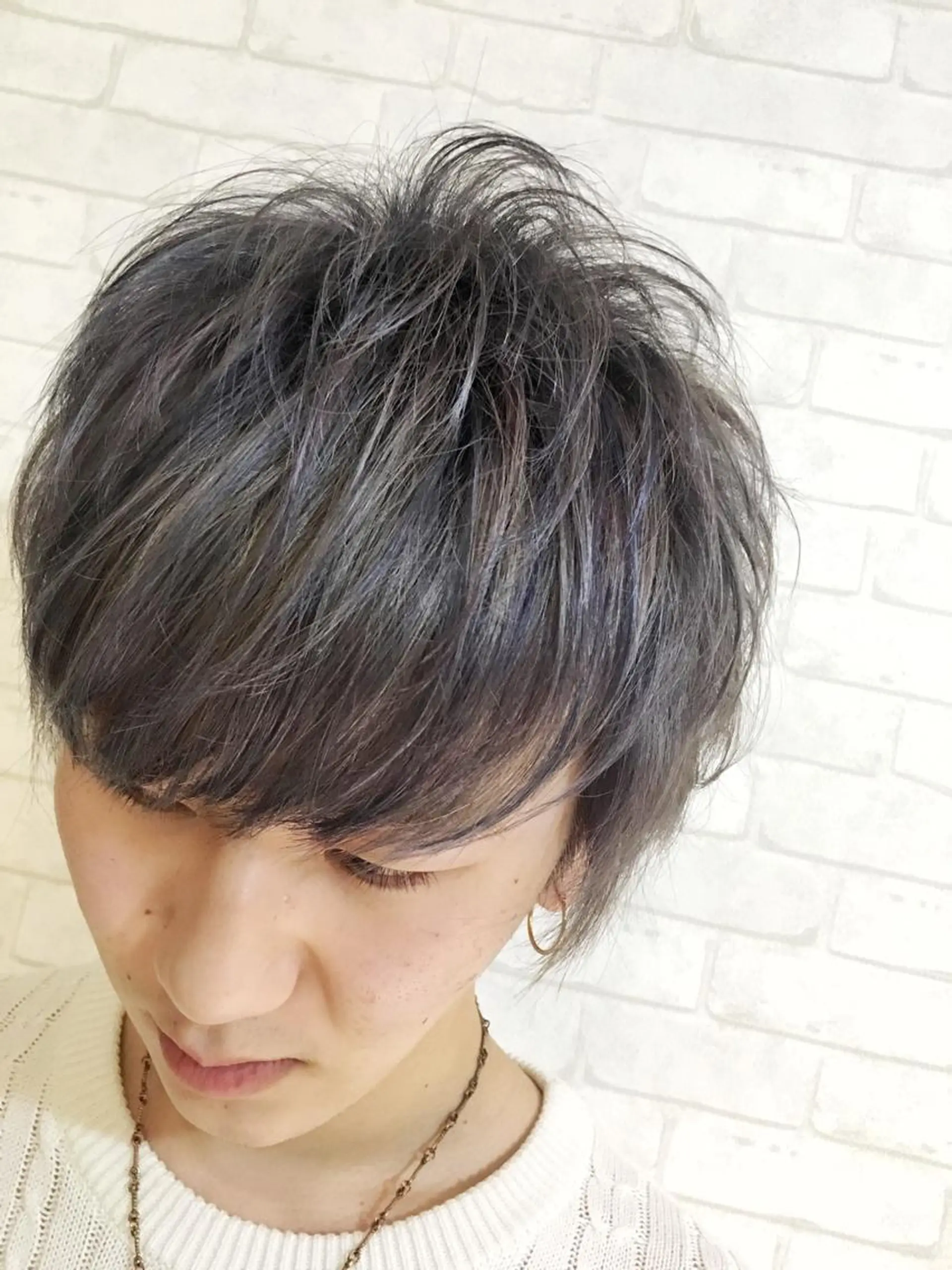 ショート カラー メンズ 北川大輔🌟 小顔レイヤーカットのヘアスタイル