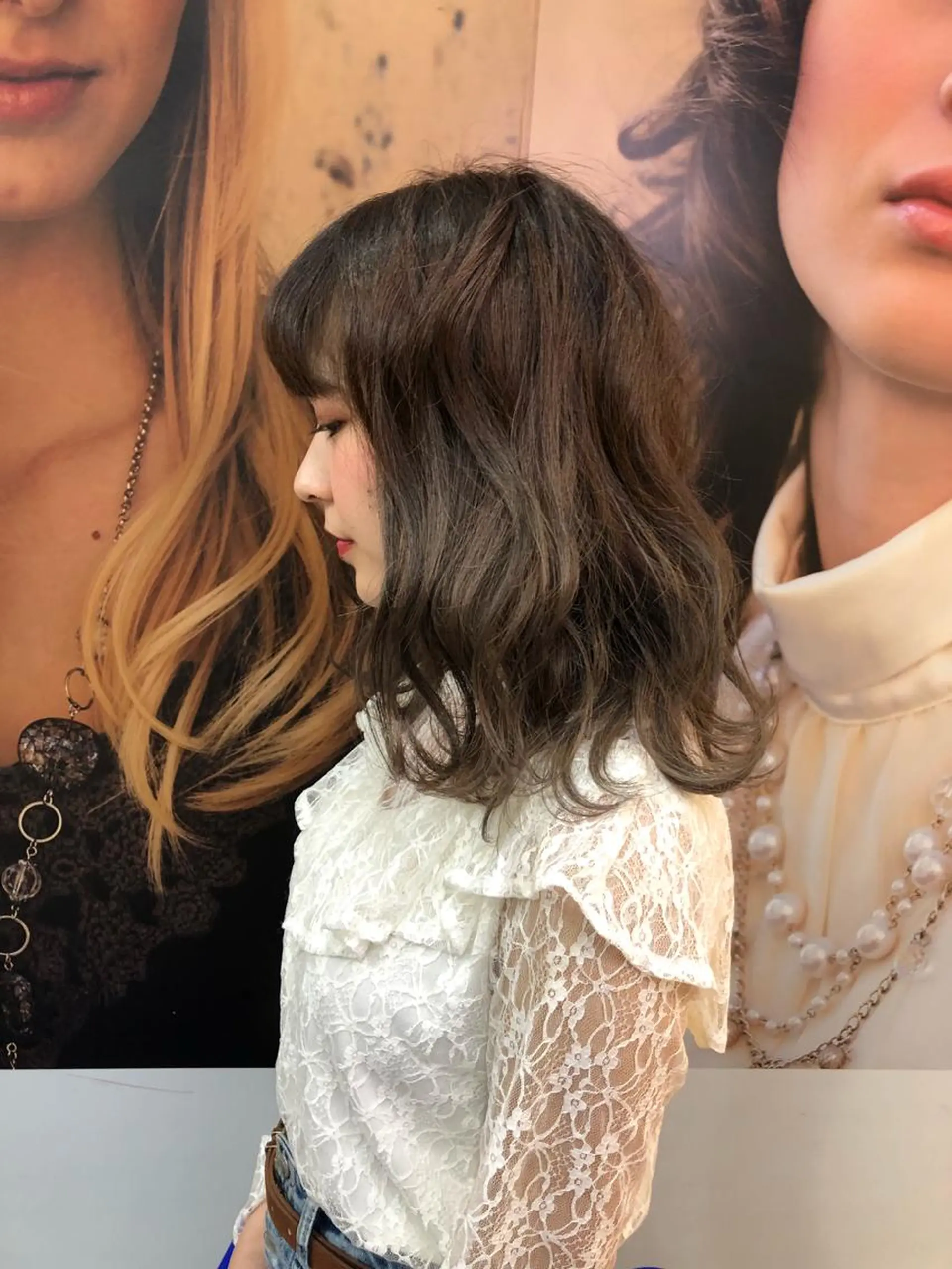 ミディアム カラー 丸みショートボブ/ タッセルボブ 吉野のヘアスタイル