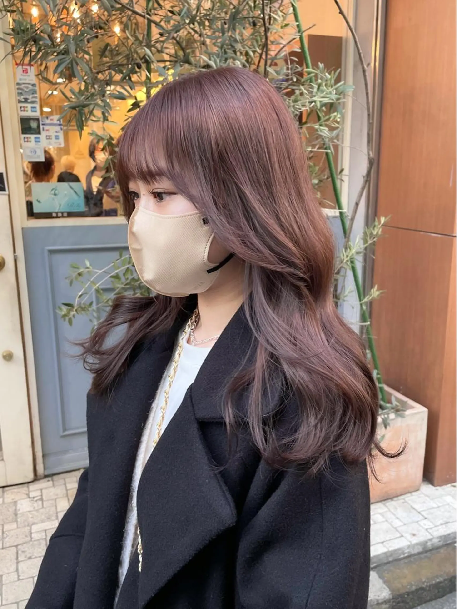 ロング カラー ベージュカラー ブラウンカラー ココアベージュ ココアブラウン ピンクカラー カット ヘアカラー トリートメント 横浜/レイヤーカット /韓国ヘア/佐藤記正のヘアスタイル