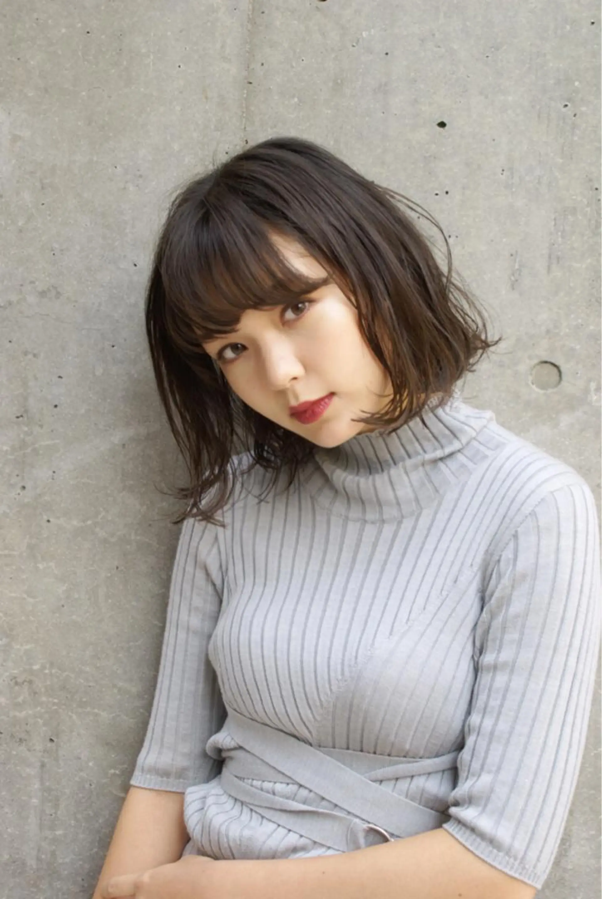 ミディアム カラー ボブ みうら ミウラのヘアスタイル