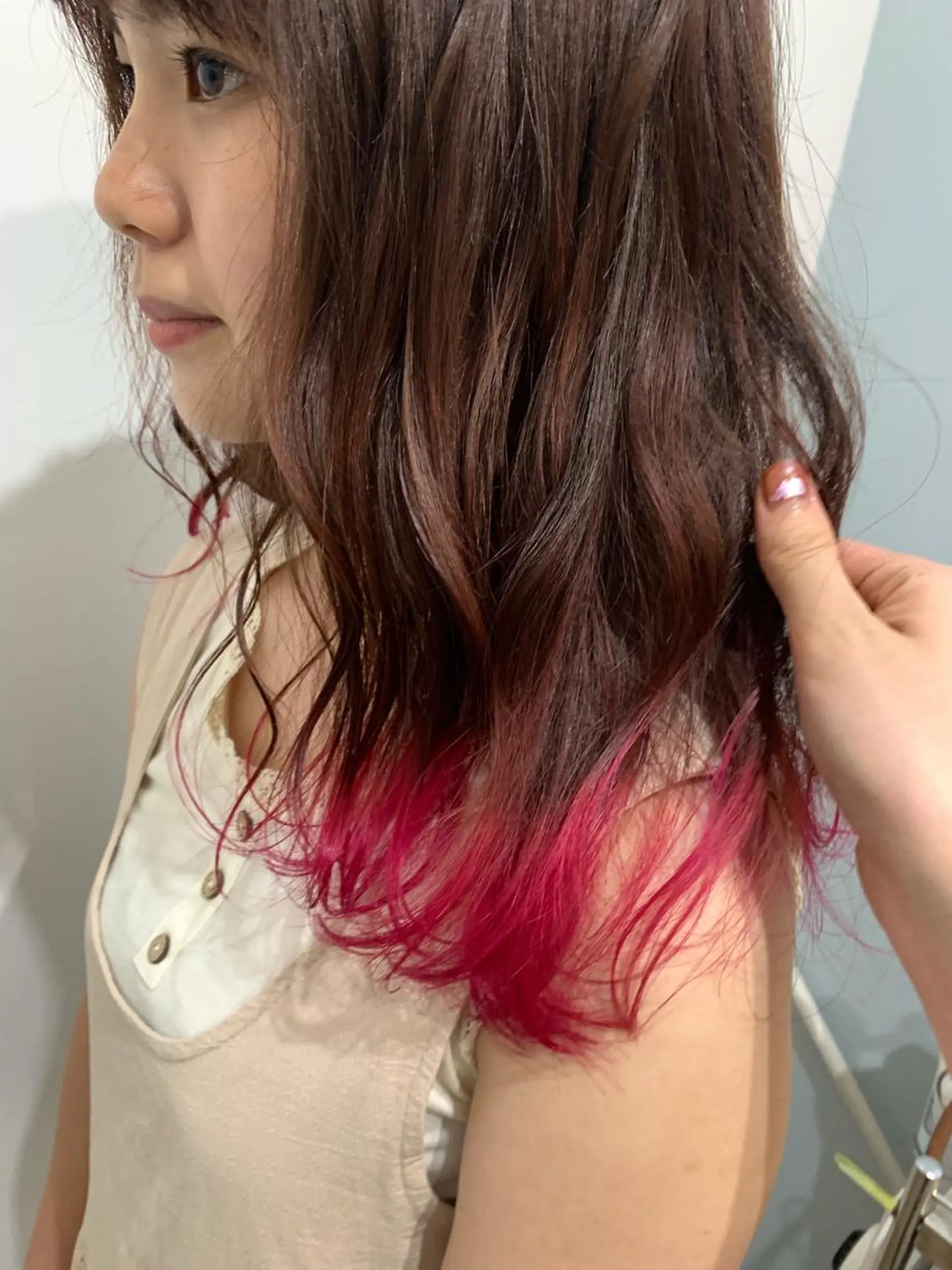 セミロング カラー leben serikaのヘアスタイル