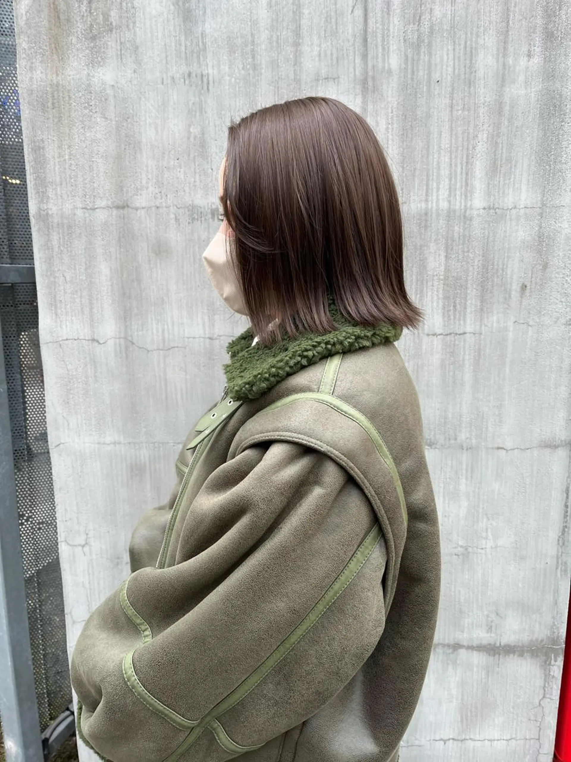ミディアム ハイライト 縮毛矯正 宮腰 瑠果のヘアスタイル