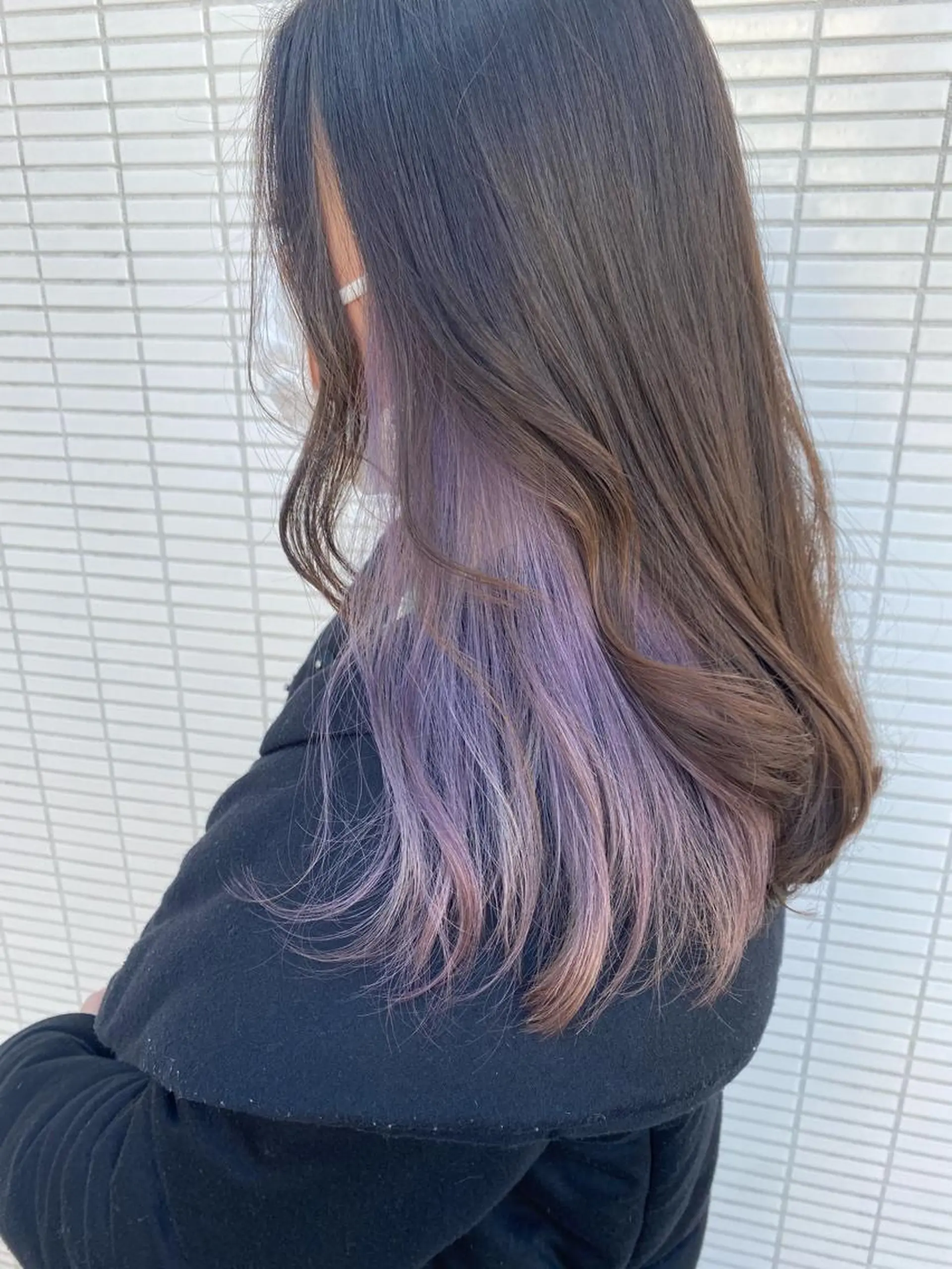 ロング カラー ブリーチ インナーカラー ラベンダーカラー レイヤーカット/ miranのヘアスタイル