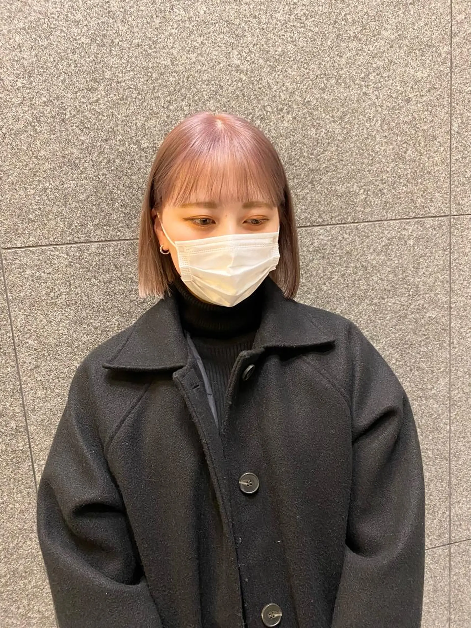 ミディアム デザインカラー/ボブ ブリーチカラー/ユリのヘアスタイル