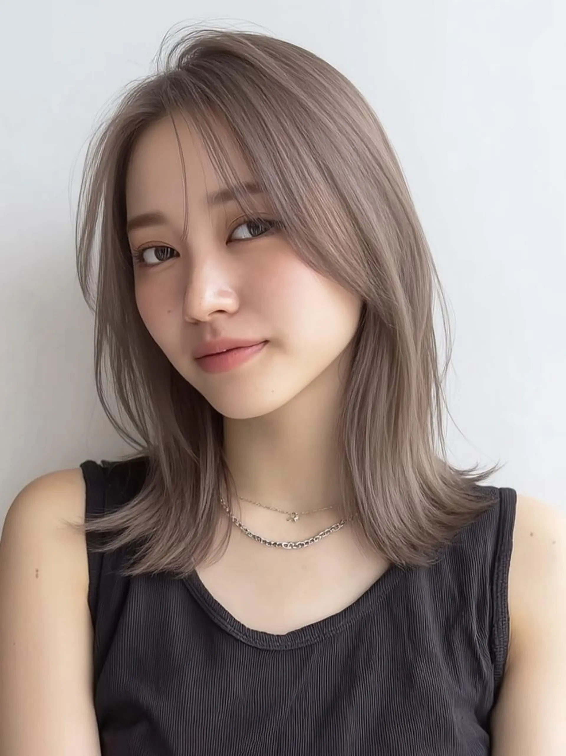 ミディアム ヘアカラー ❄️透明感カラー❄️ メンズ✂️TOWAのヘアスタイル