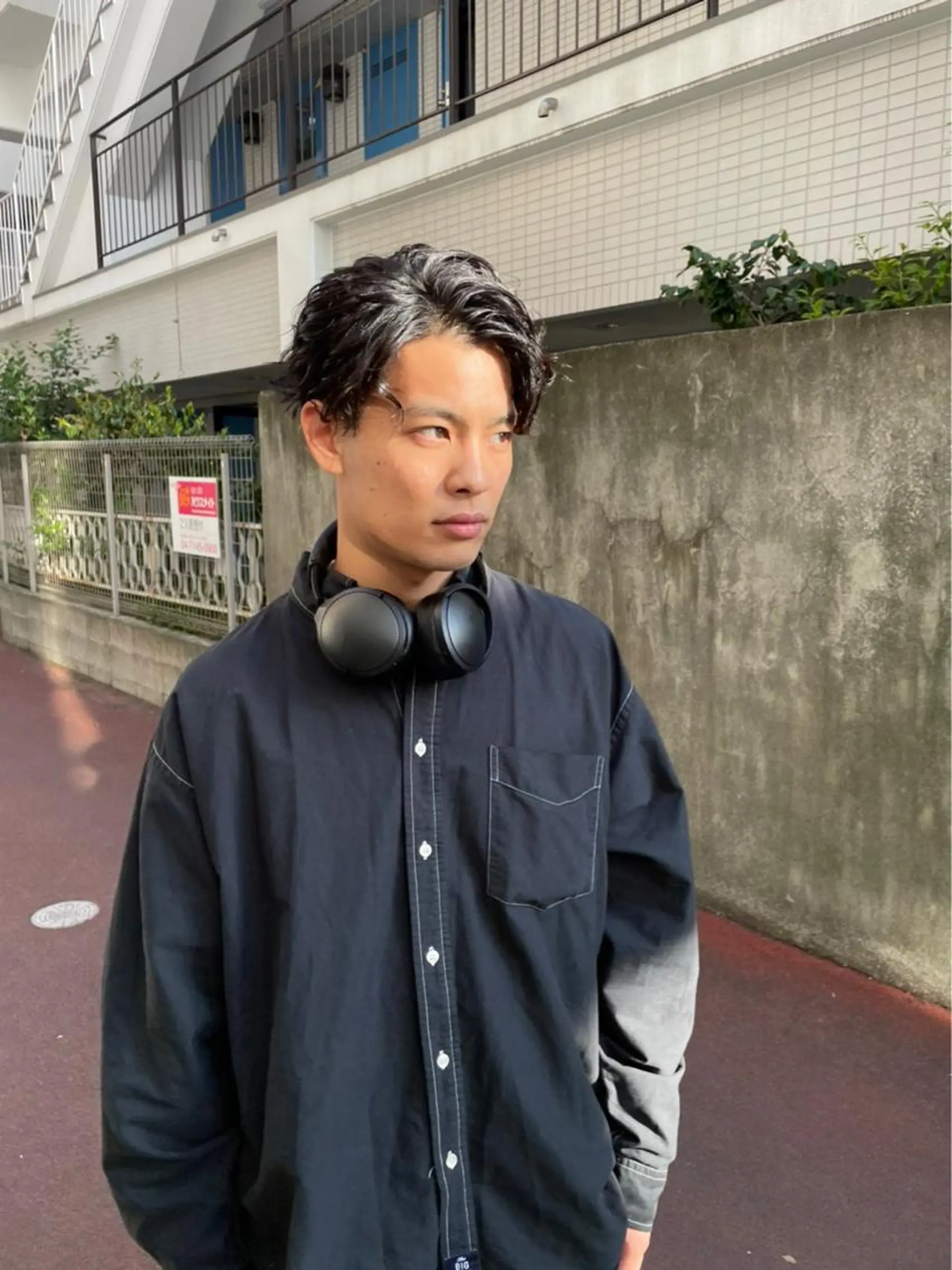 パーマ メンズ スパイキーパーマ 柏NO1 藤本葉のヘアスタイル