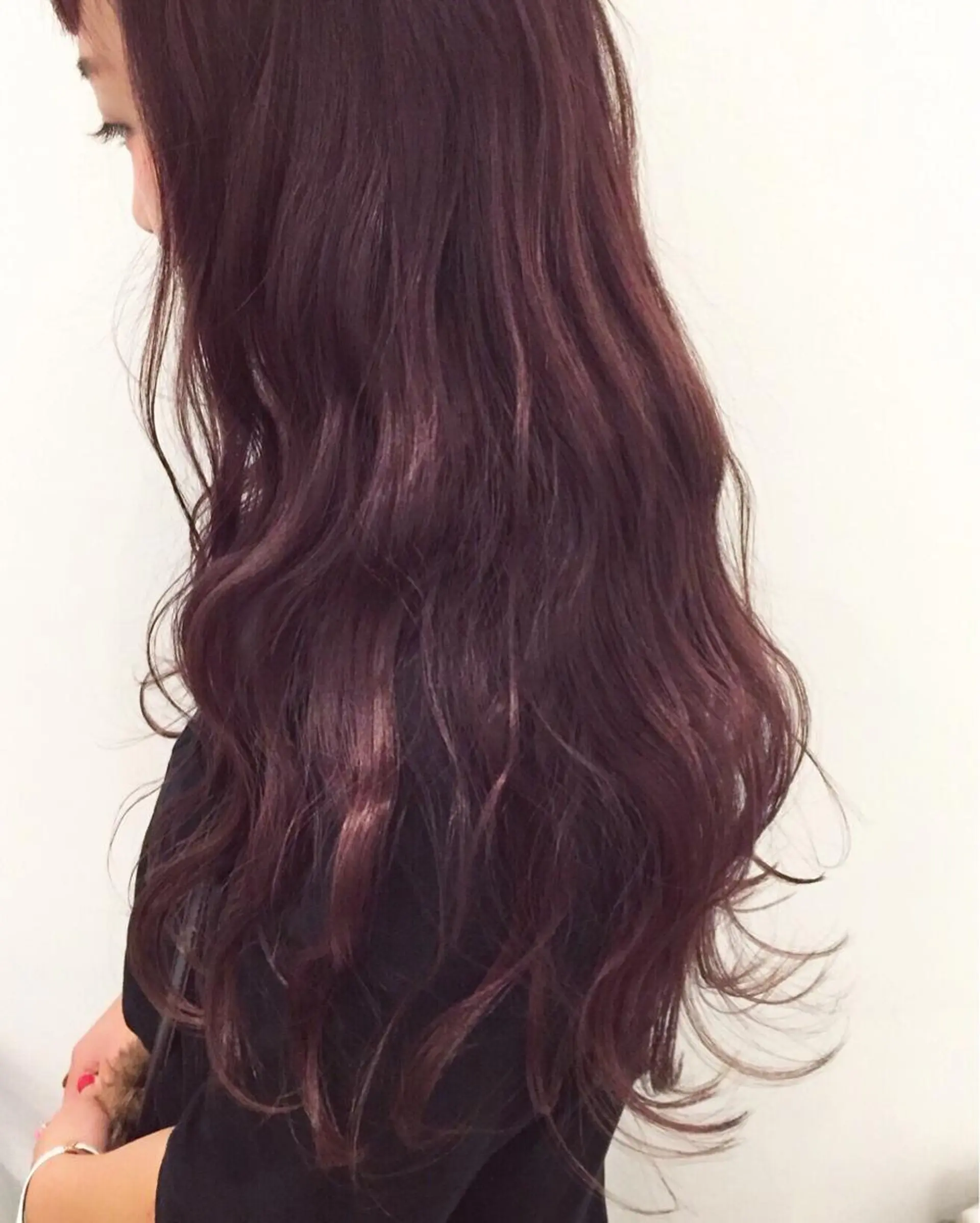 ミディアム セミロング ロング カラー ピンクカラー Teramura Kaoriのヘアスタイル
