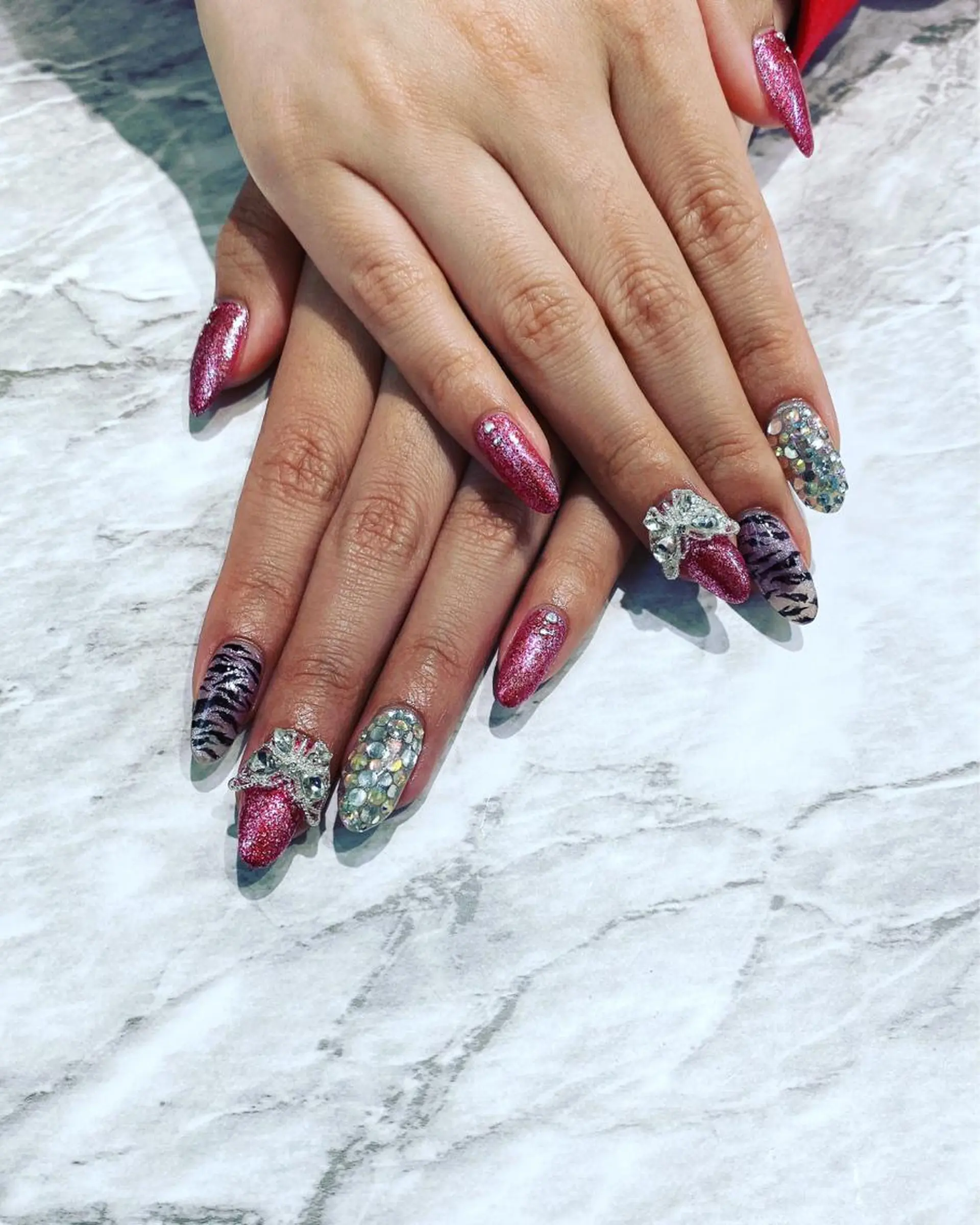 ネイル アニマル柄 ハンドネイル フットネイル ハンドケア nail salon  AlgeTy所属・✴︎:.｡. MAKI.｡.:✴︎のネイルデザイン