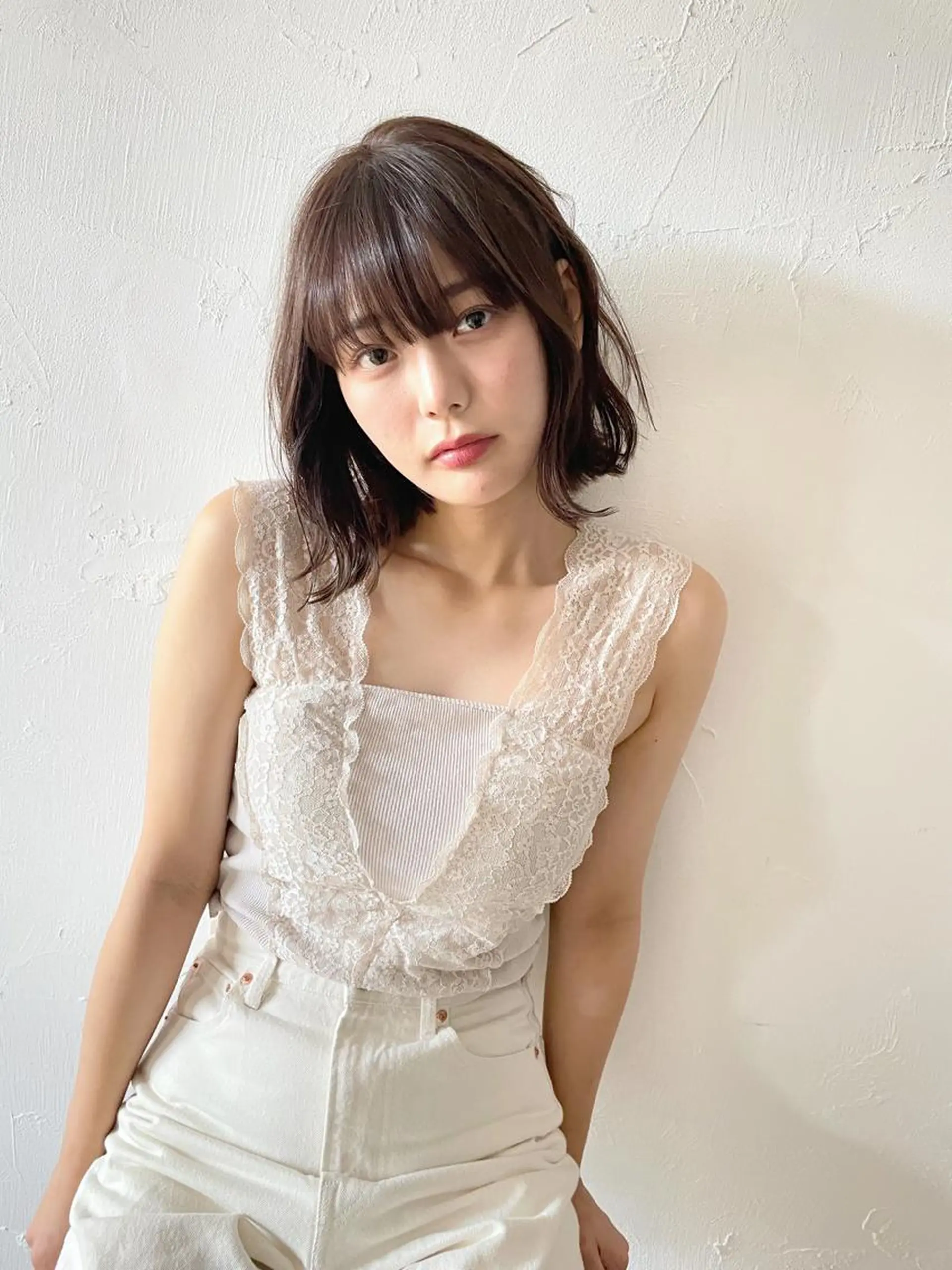 ロング カラー ベージュカラー 透明感カラー シアーベージュ 中島 暢介のヘアスタイル