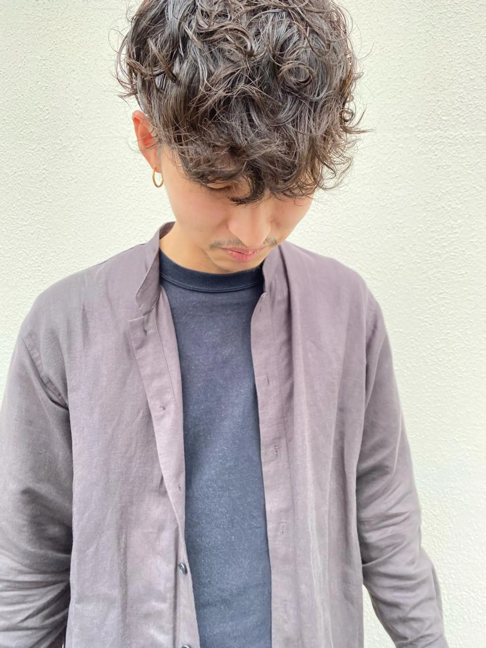 ショート パーマ メンズ メンズパーマ スパイラルパーマ カット パーマ トリートメント さこだ しょうた 【副店長】のヘアスタイル