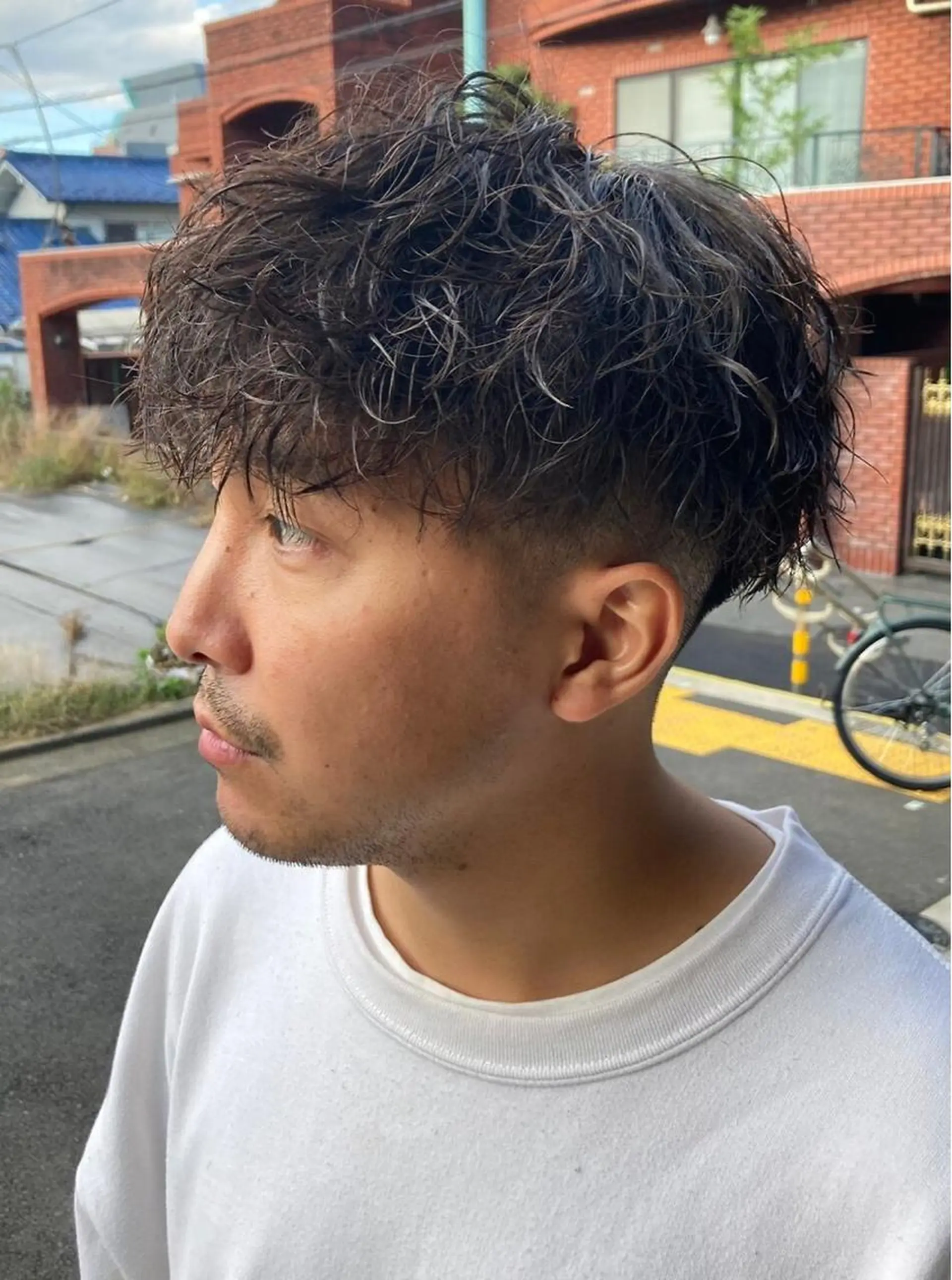 ショート パーマ メンズ メンズパーマ 波巻きパーマ SENTA✨メンズ パーマ✨fifth栄のヘアスタイル