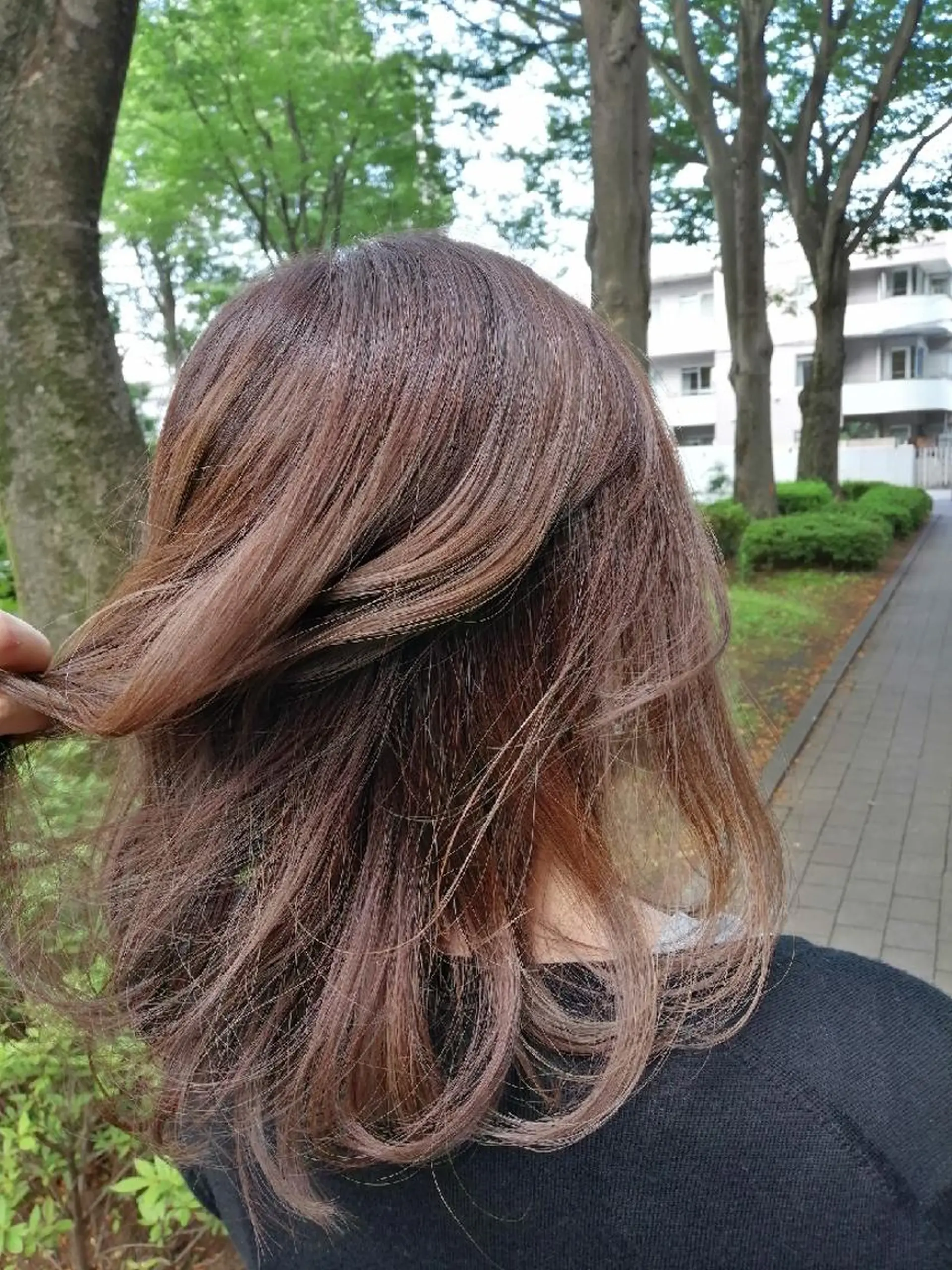セミロング カラー バレイヤージュ レイヤーカット ヘアカラー ヘアセット 【23時まで営業】 酒井啓佑のヘアスタイル