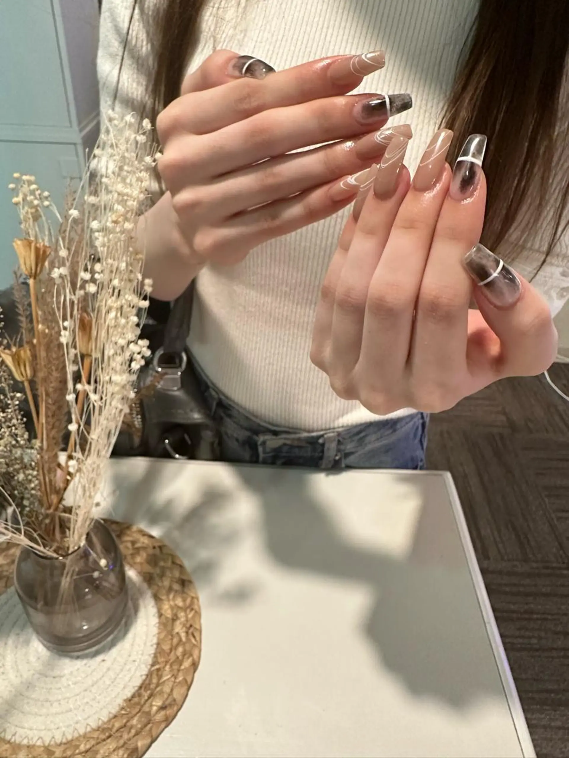 ネイル アートネイル 韓国ネイル マットネイル ミラーネイル ニュアンスネイル 🎀 D.d _nailのネイルデザイン