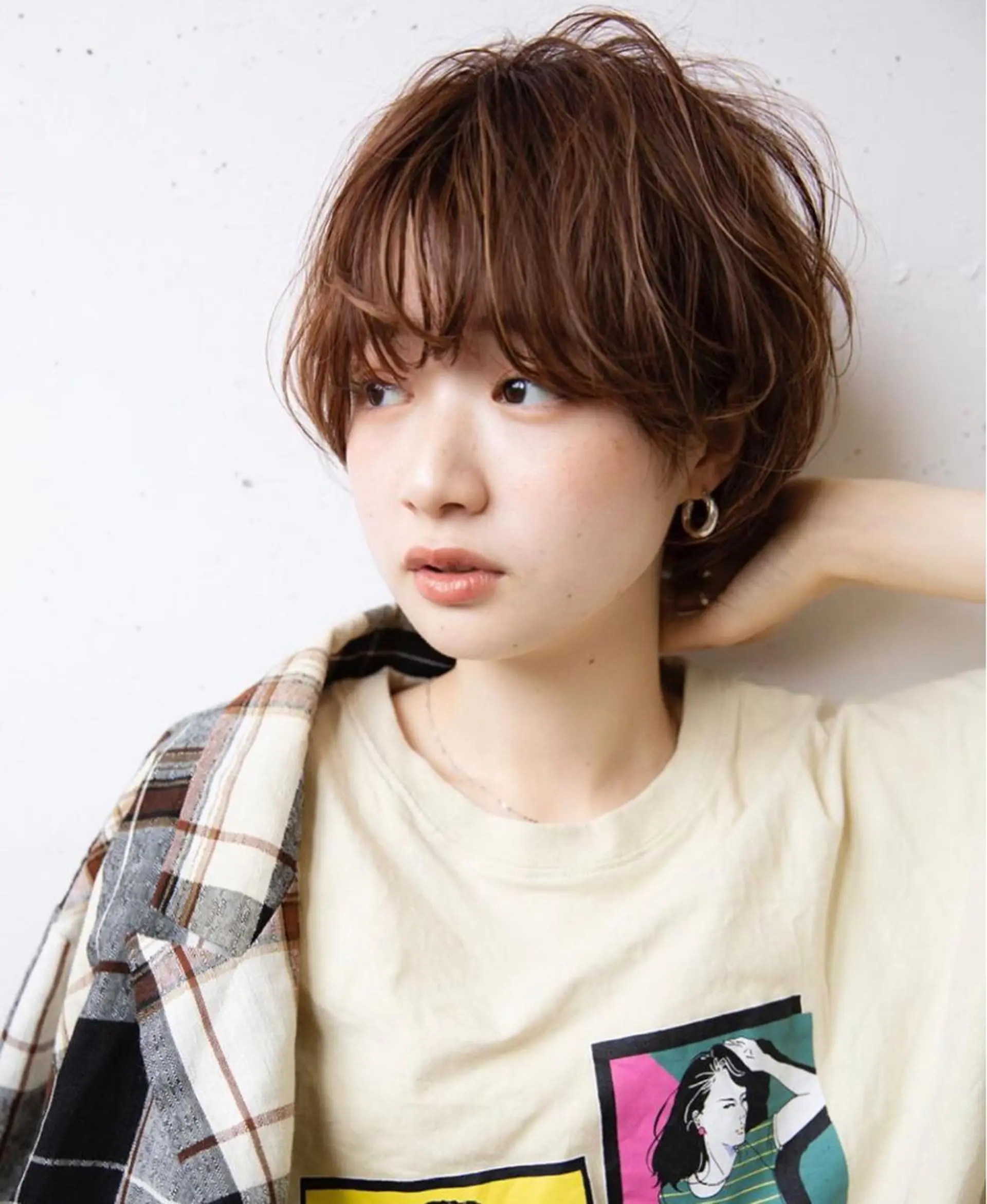 ショート 顔周りの垢抜けヘア 立山愛梨のヘアスタイル