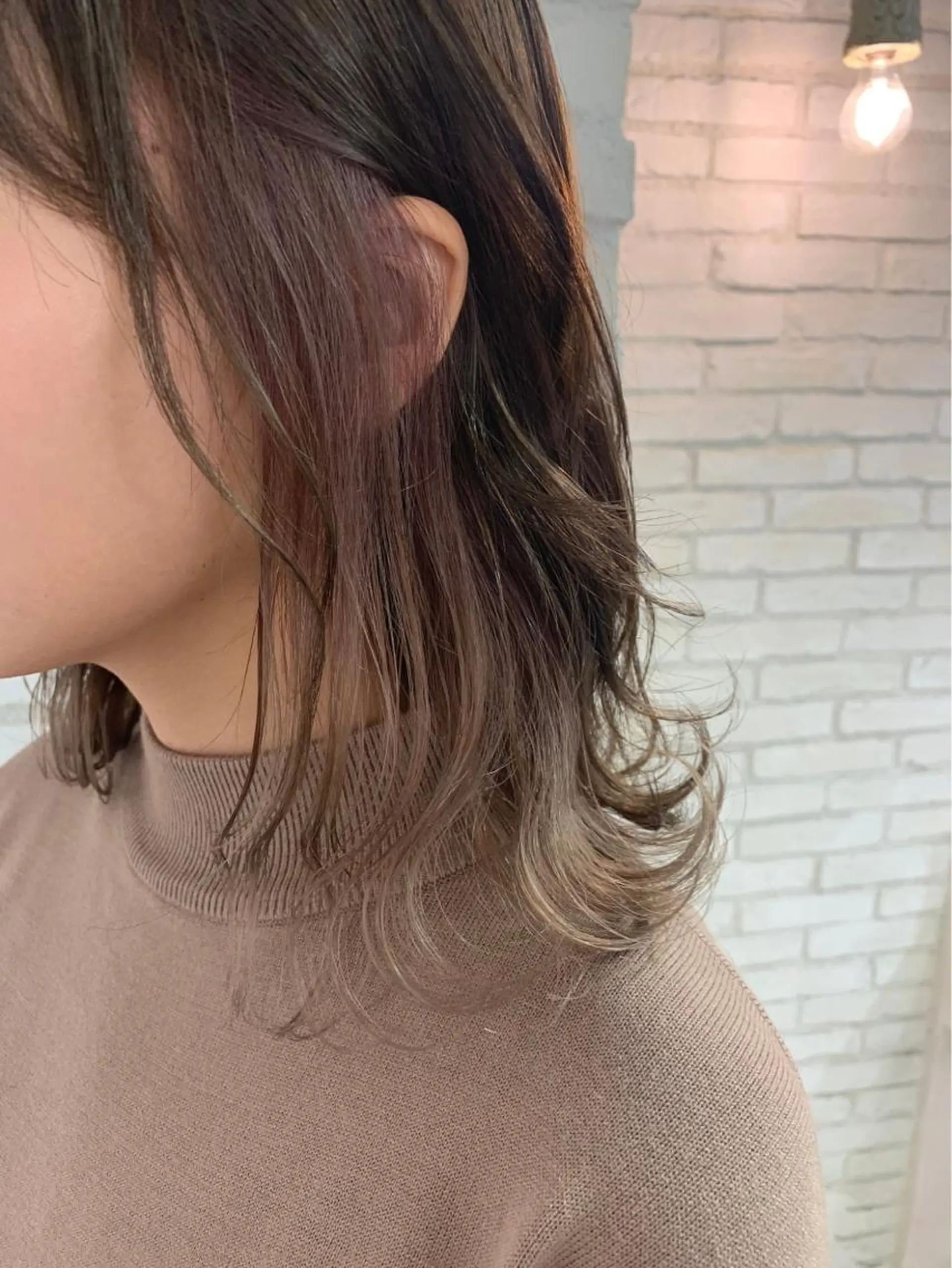 ミディアム カット ヘアカラー トリートメント ボブ/縮毛矯正 髪質改善/もえるのヘアスタイル