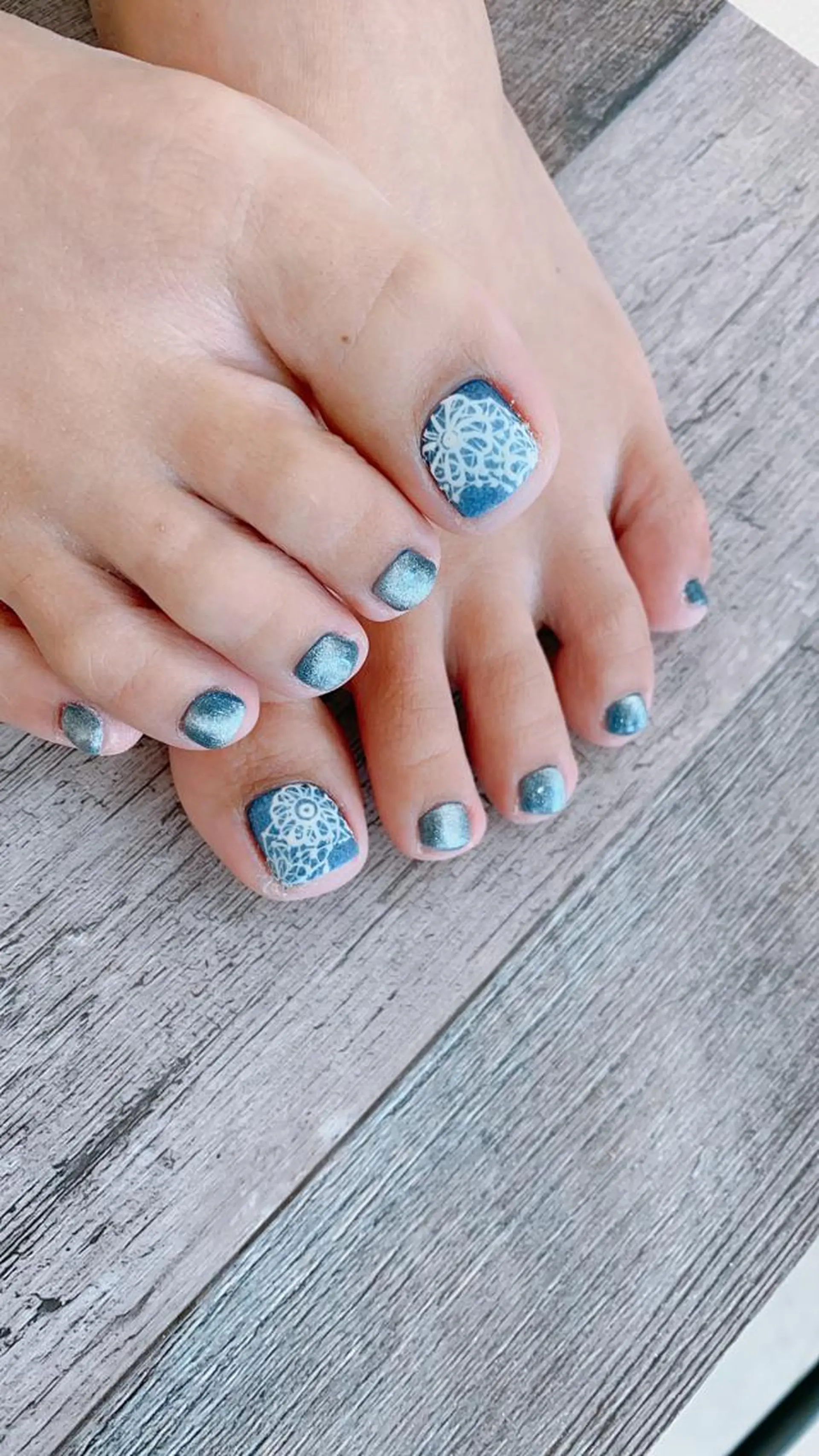 ネイル マグネットネイル フットネイル nailsalon ∞ ﾐｶﾅﾙ ∞のネイルデザイン