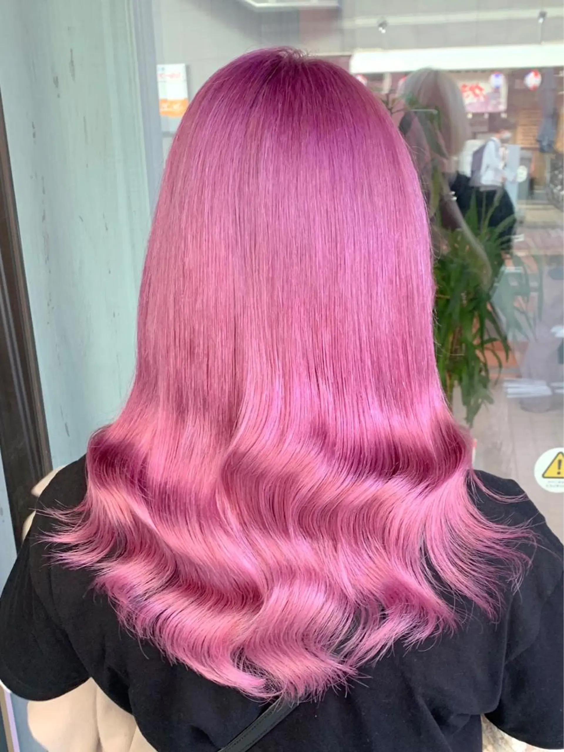 ロング アッシュ アッシュグレー アッシュグレージュ ミストバング ピンクブラウン ヘアカラー トリートメント ハイトーン髪質改善 🎀🐰堀川智史🎀のヘアスタイル