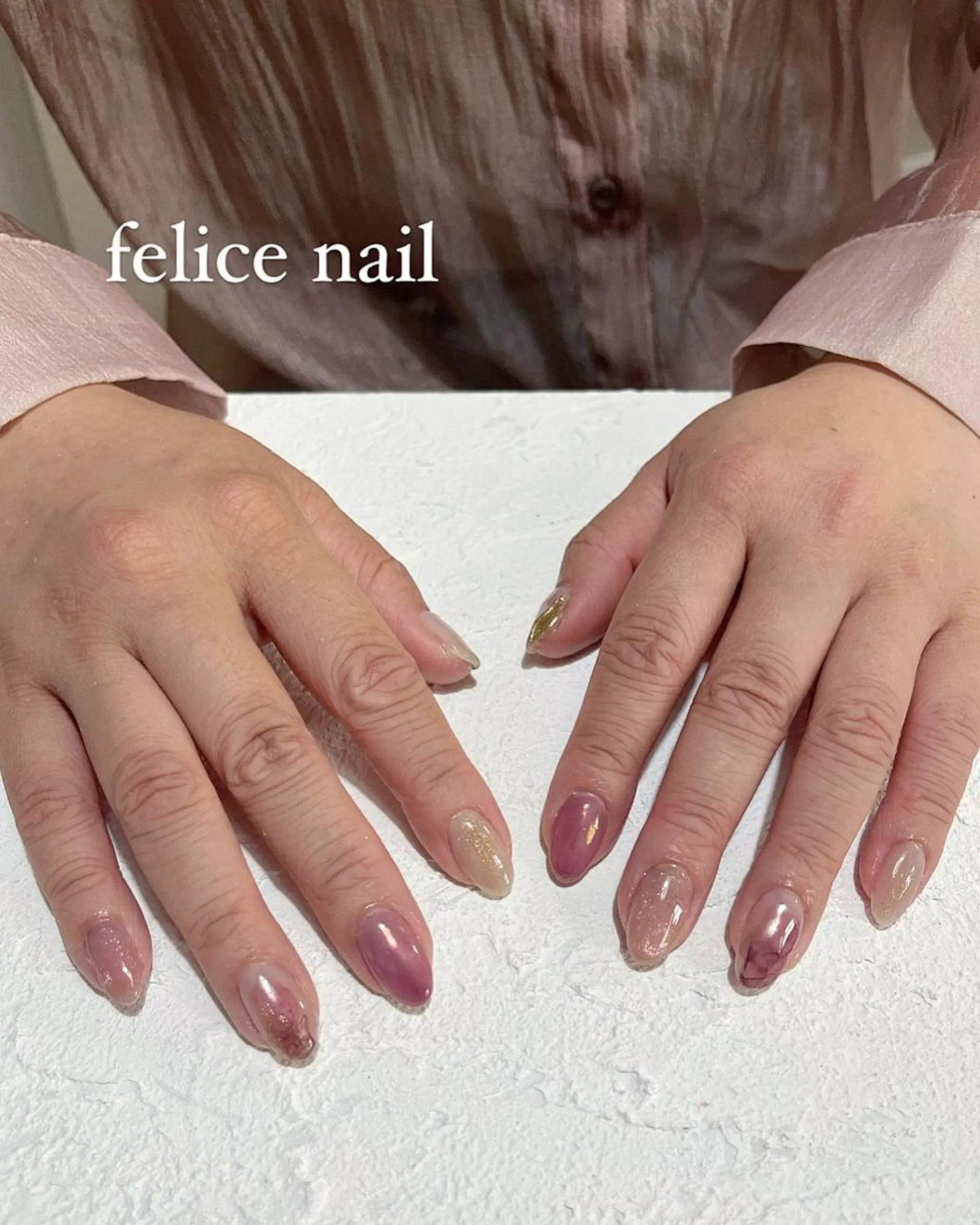 ネイル 氷ネイル・うるうるネイル felice nailのネイルデザイン