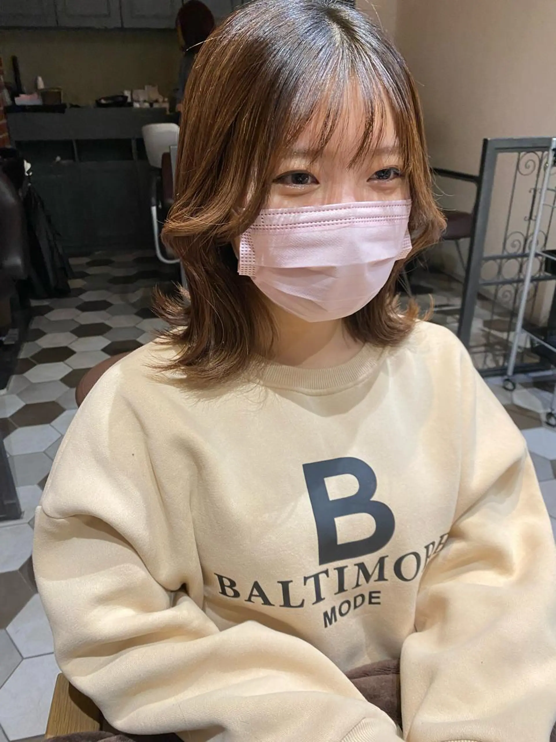 ミディアム 髪質改善韓国レイヤー SHIORI🦋のヘアスタイル